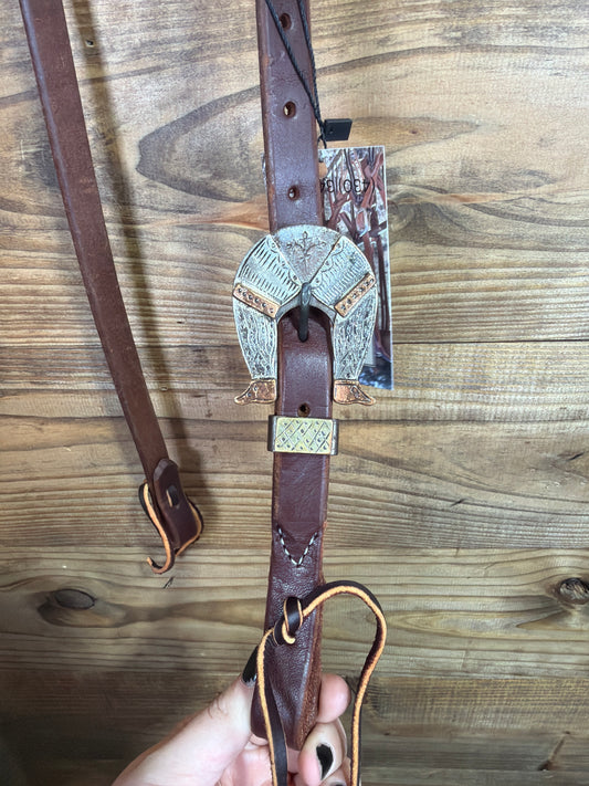 Oiled One Ear Headstall w/ Lady Legs Buckle