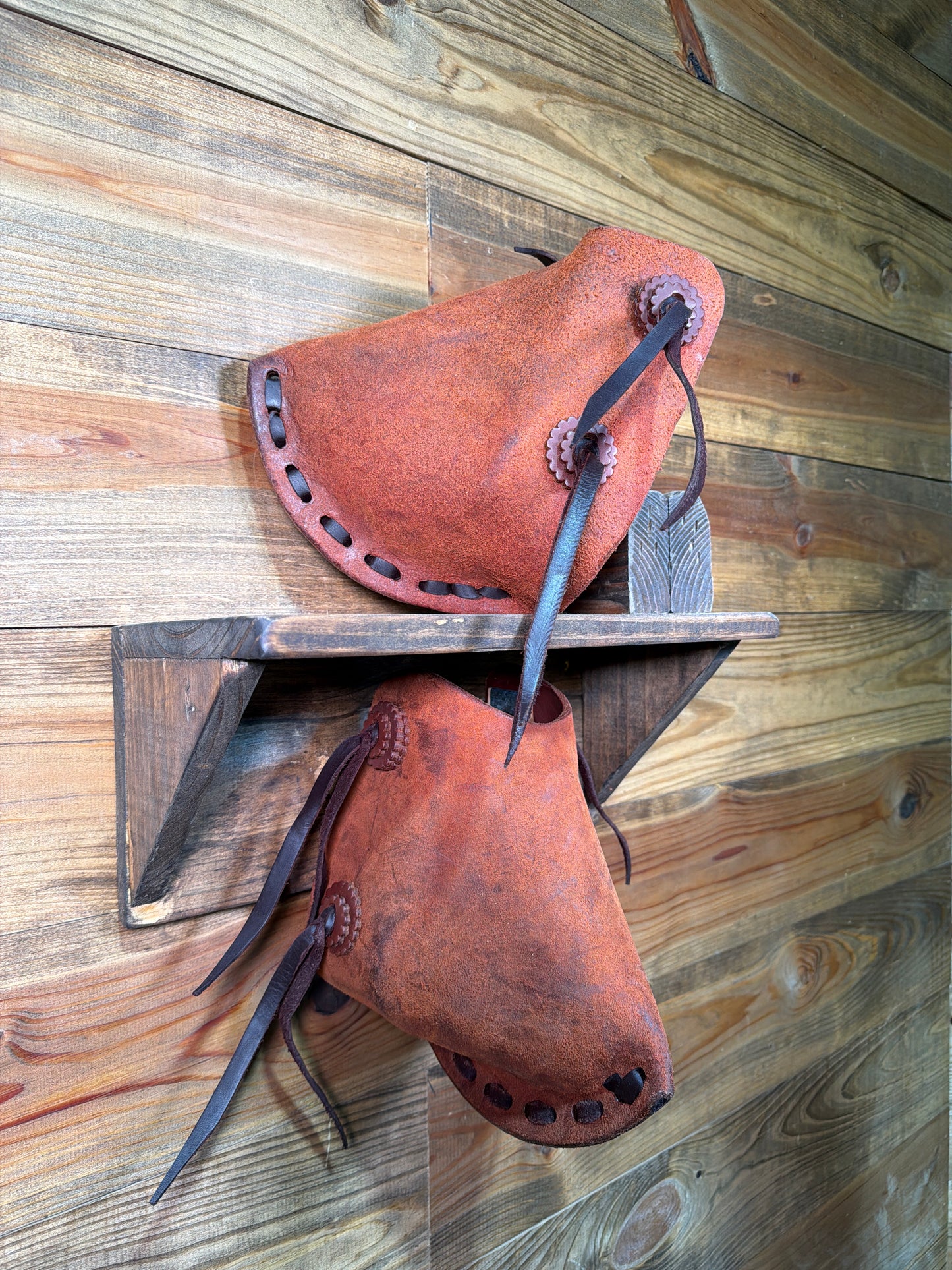 Oiled Roughout Tapadero Stirrups- PT