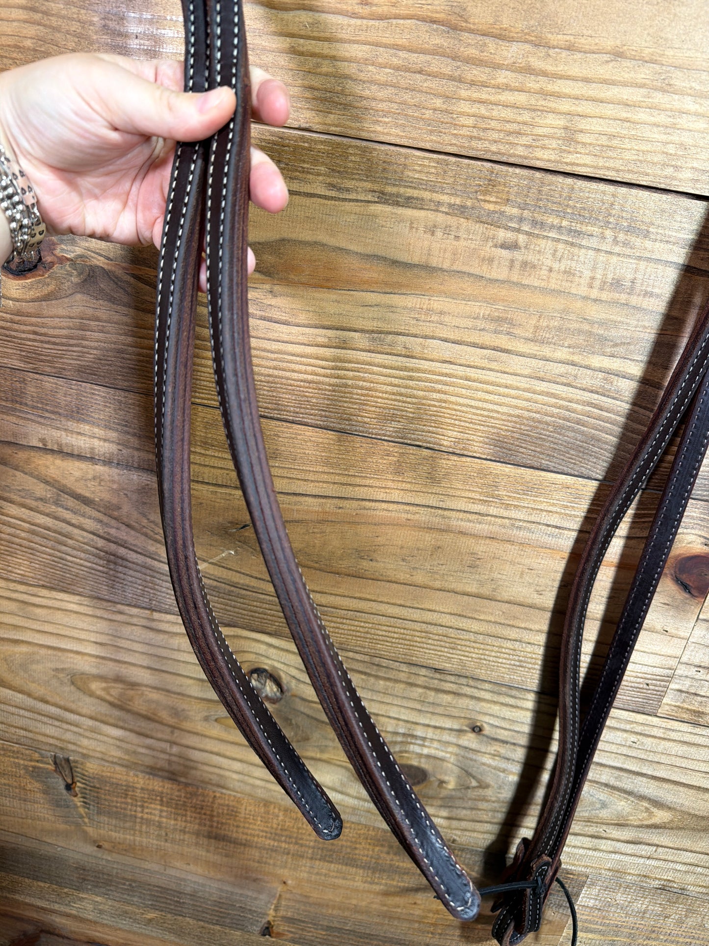 Double Stitched Weighted Split Reins