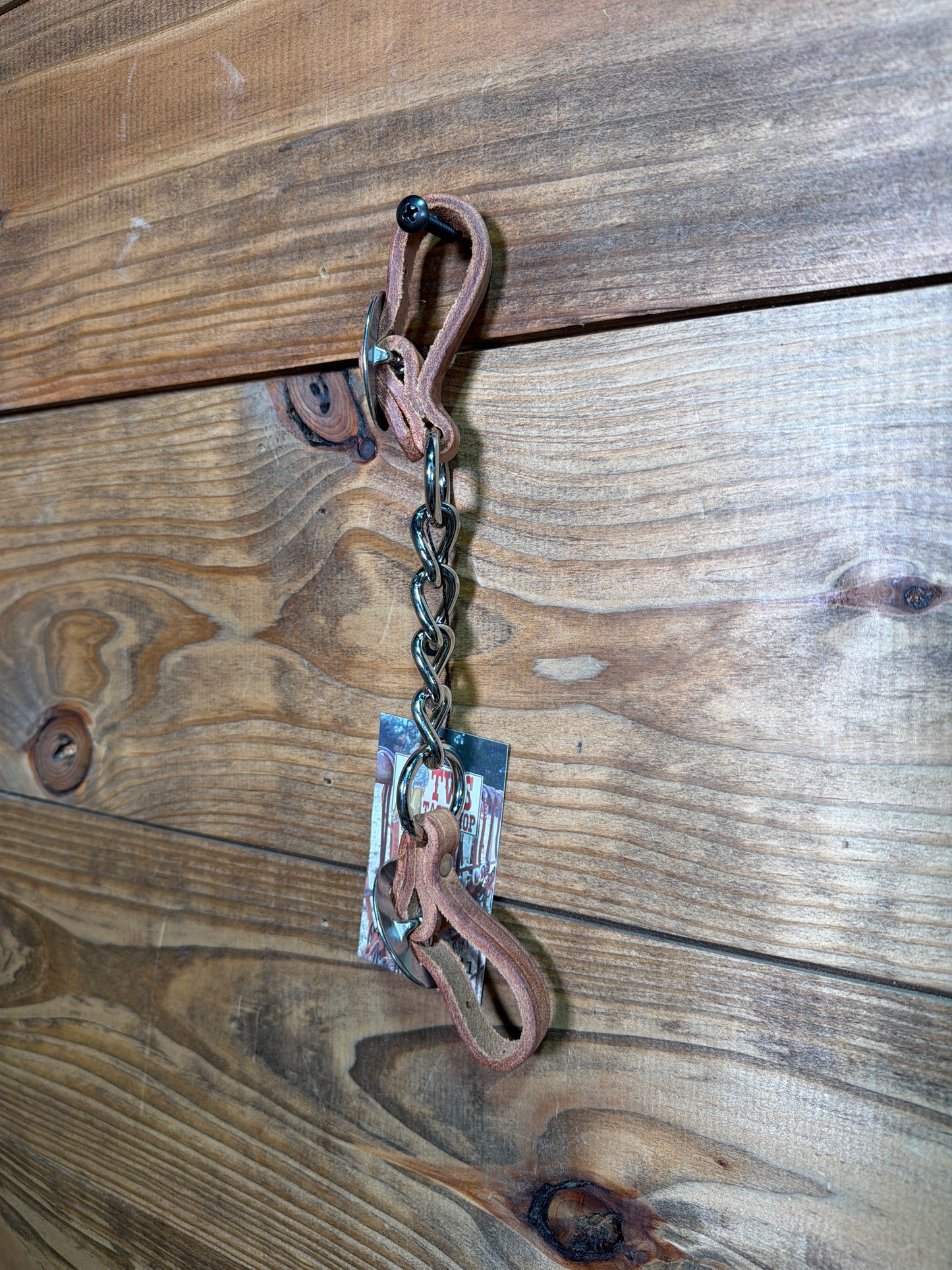 Natural Leather Single Chain Curb
