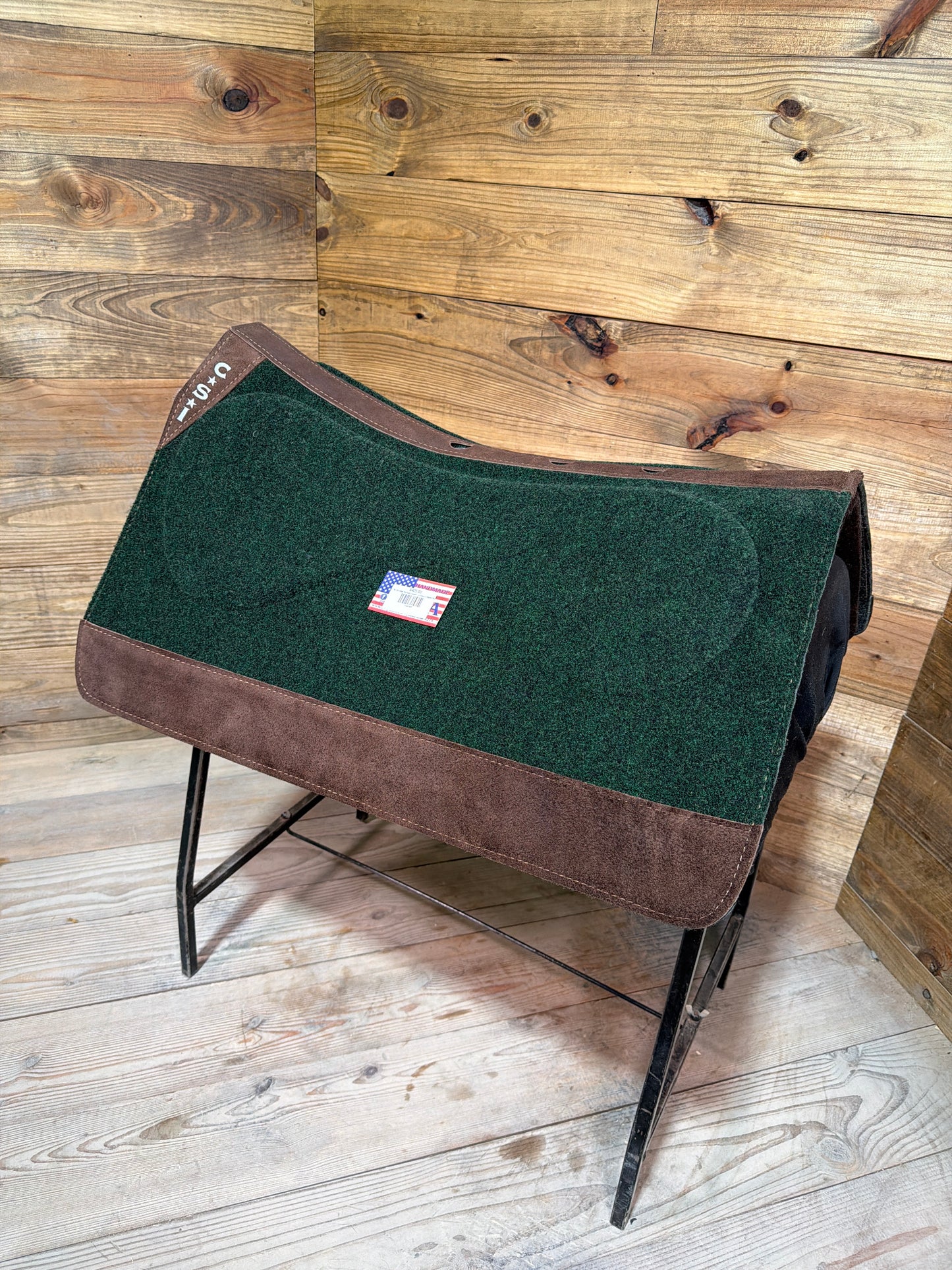 75 CSI Green Standard Western Cut Large Saddle Pad