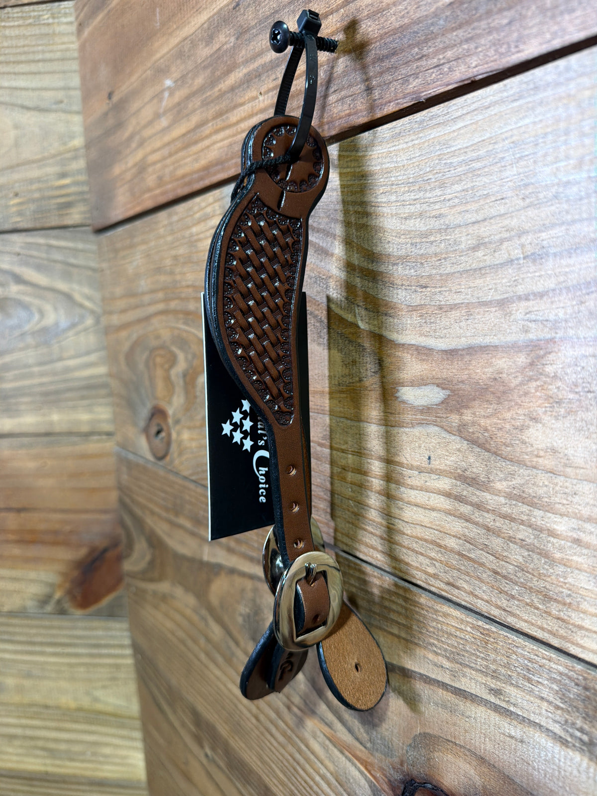 Professional Choice Basket Weave Spur Straps Chestnut