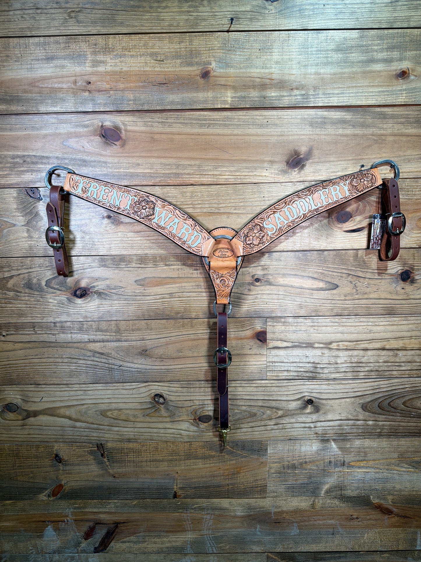 BC97 3" Antique Tooled TWS Breast Collar