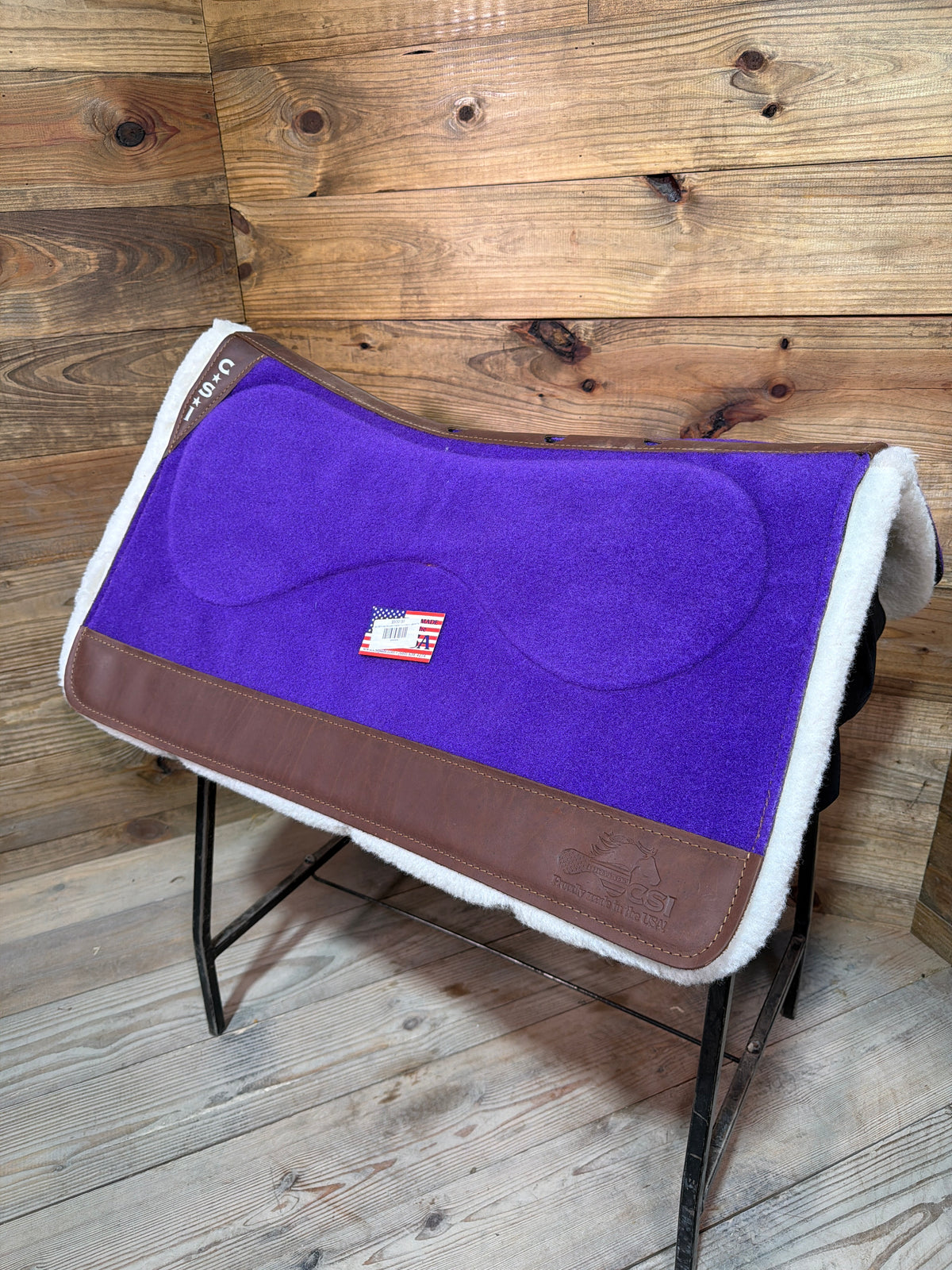 80 CSI Purple Standard Western Cut Medium Saddle Pad