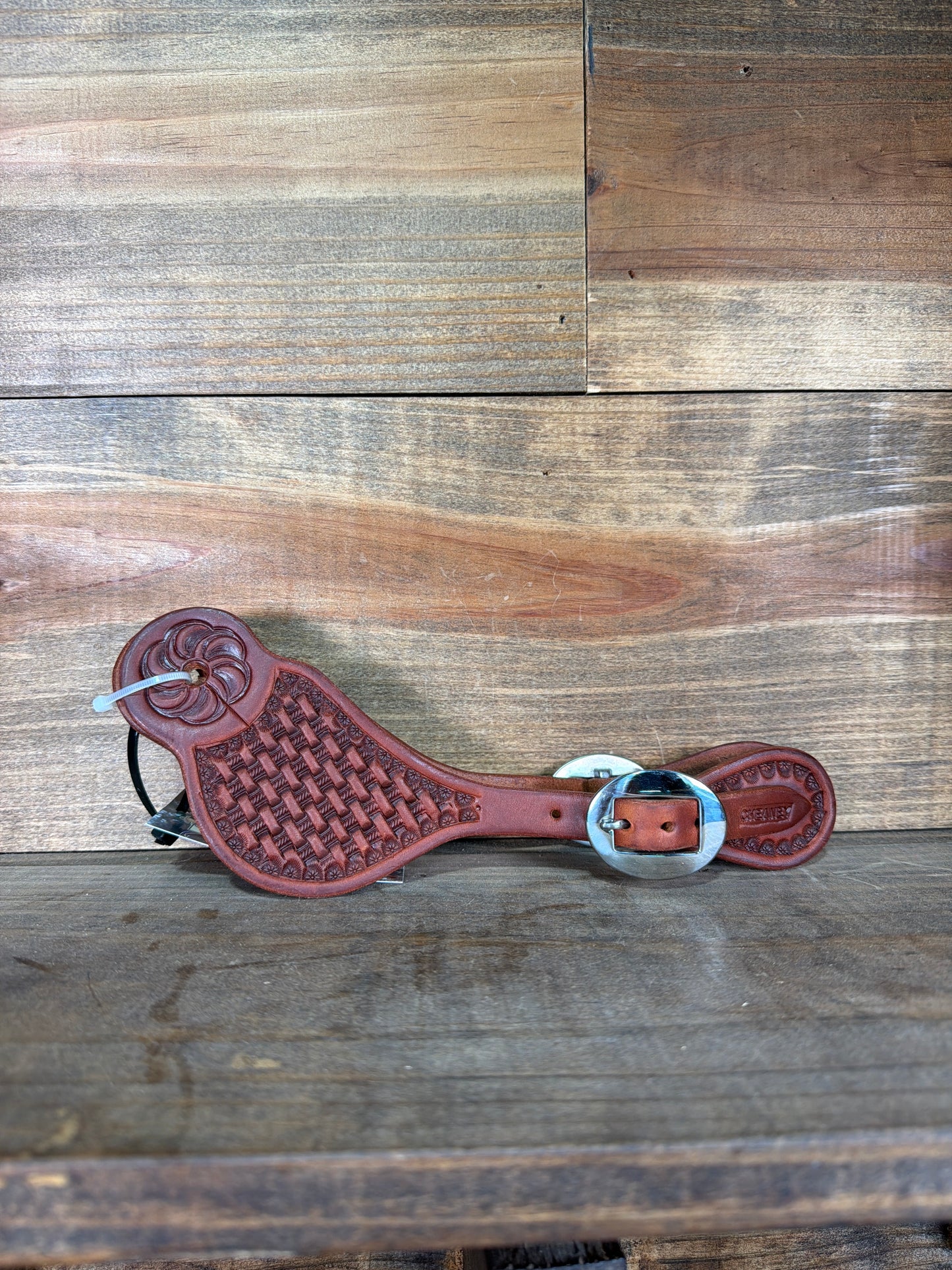 Cheaney Basket Stamped Spur Straps