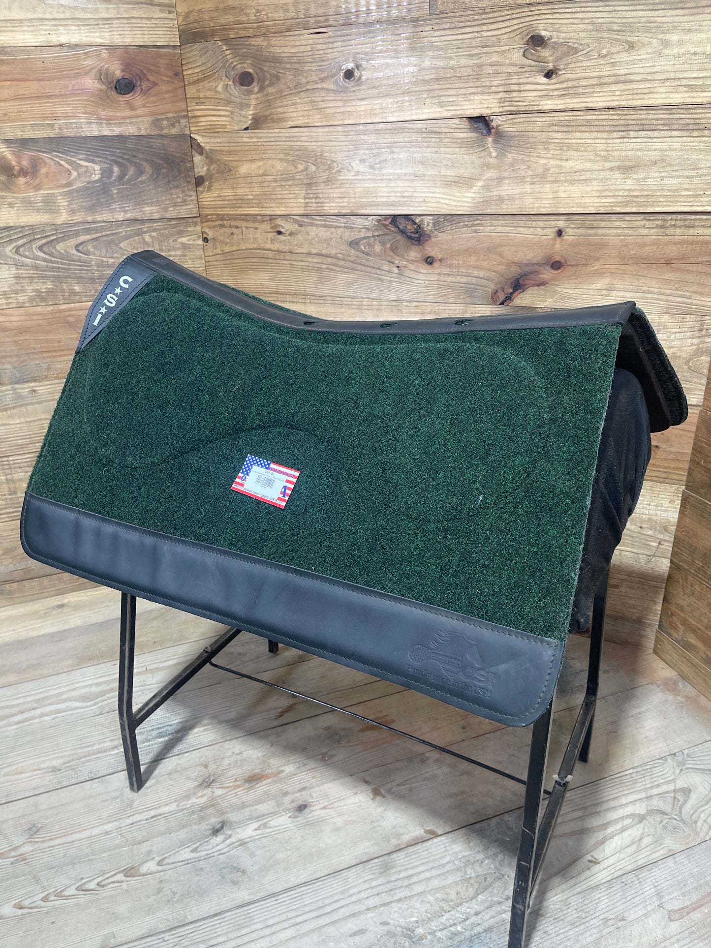 53 CSI Green Standard Western Cut Medium Saddle Pad