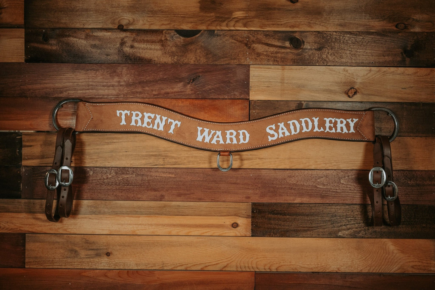 TC13 3" Trent Ward Saddlery Roughout Tripping Collar White Lettering