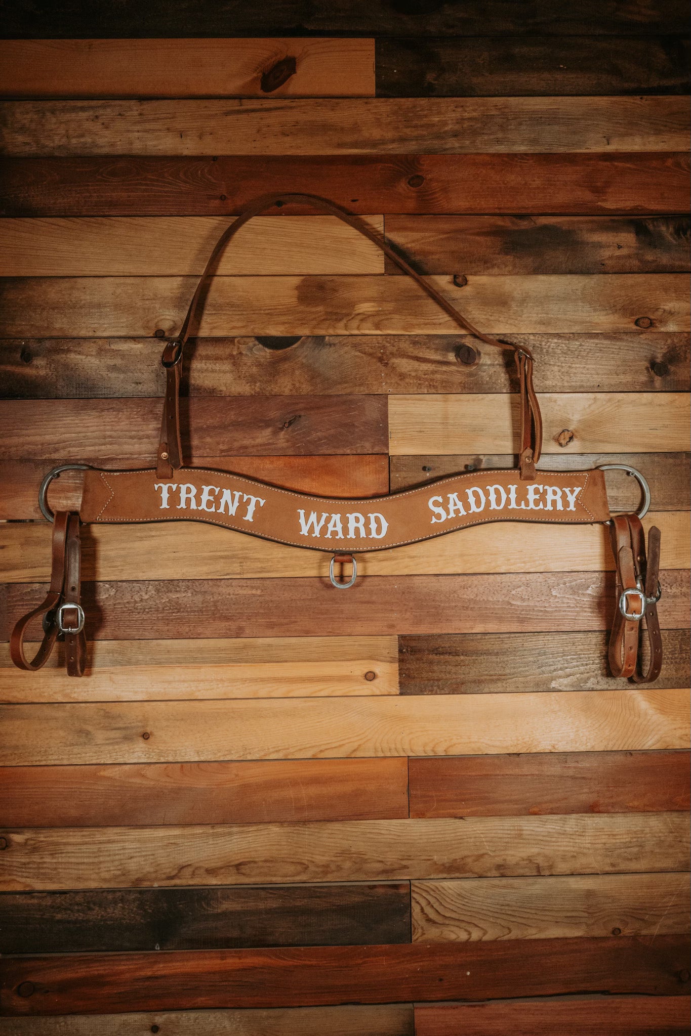 TC14 3" Trent Ward Saddlery Tripping Collar w/ Wither Strap White Lettering