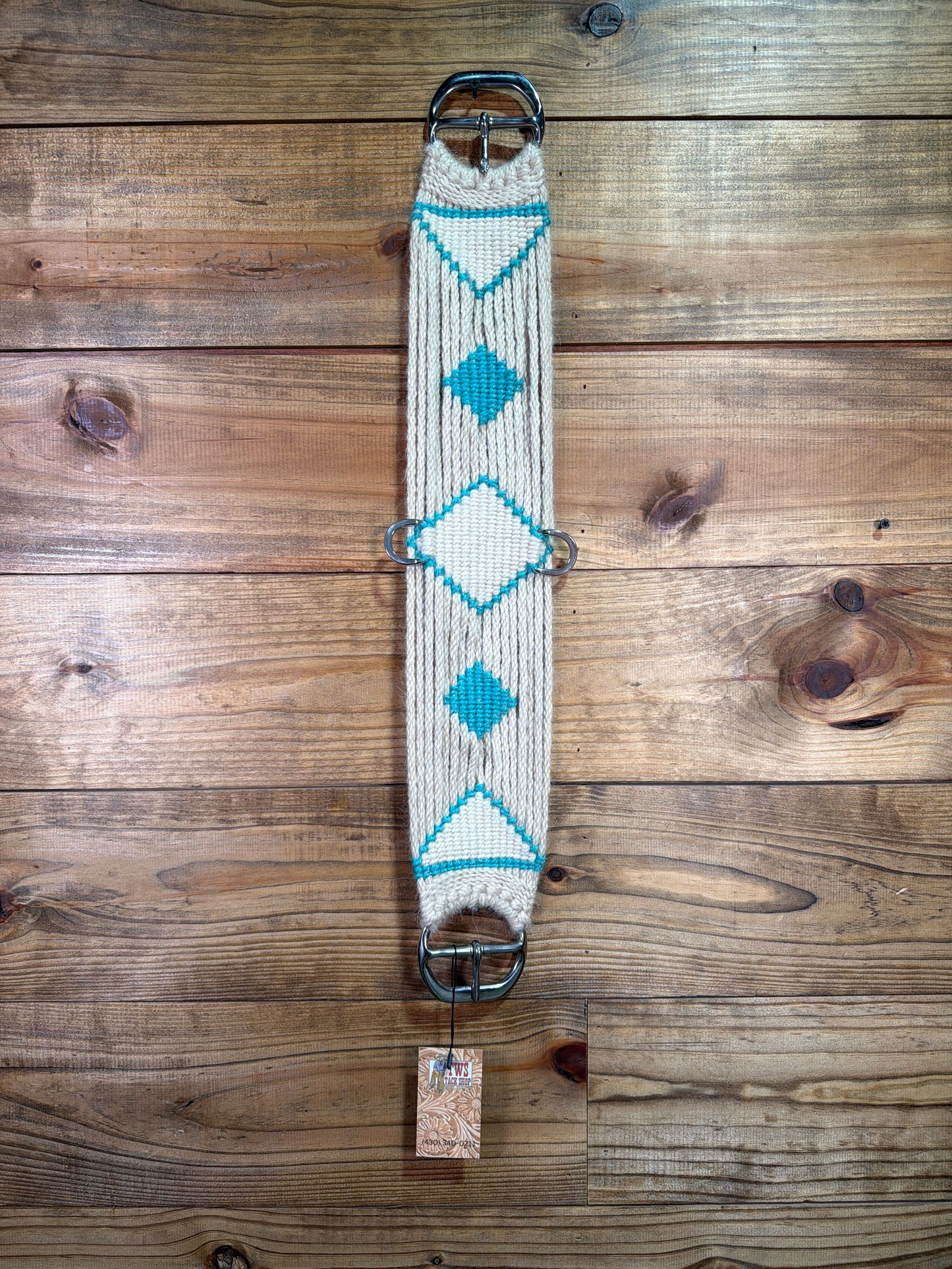 29" Hand Tied Mohair Cinch Blue Lined