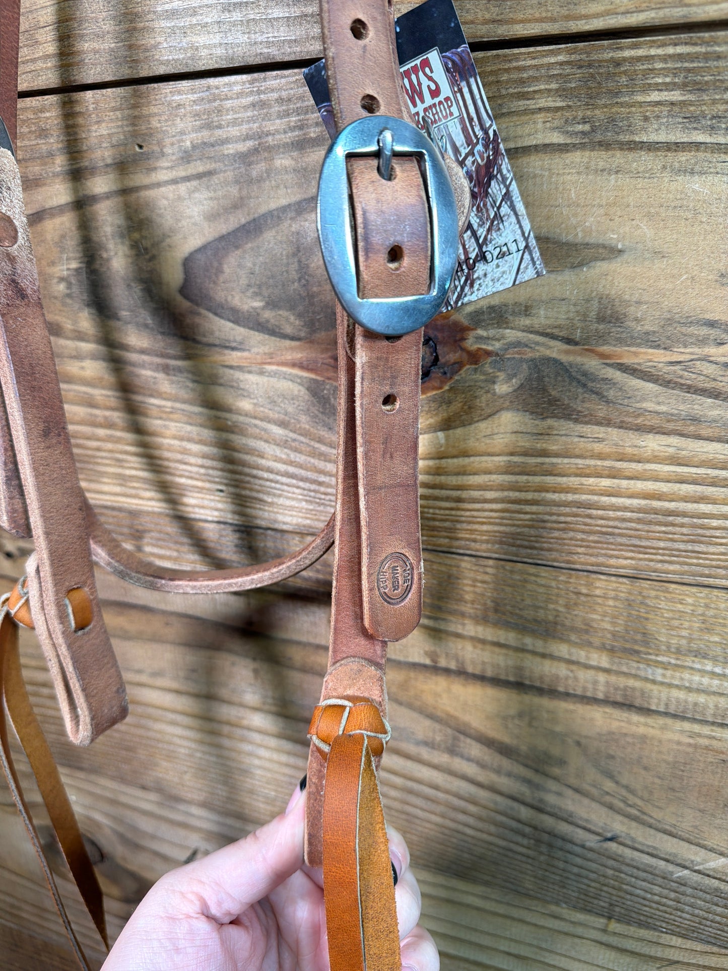 Joe Hipp Natural Browband Headstall w/ Stainless Buckle