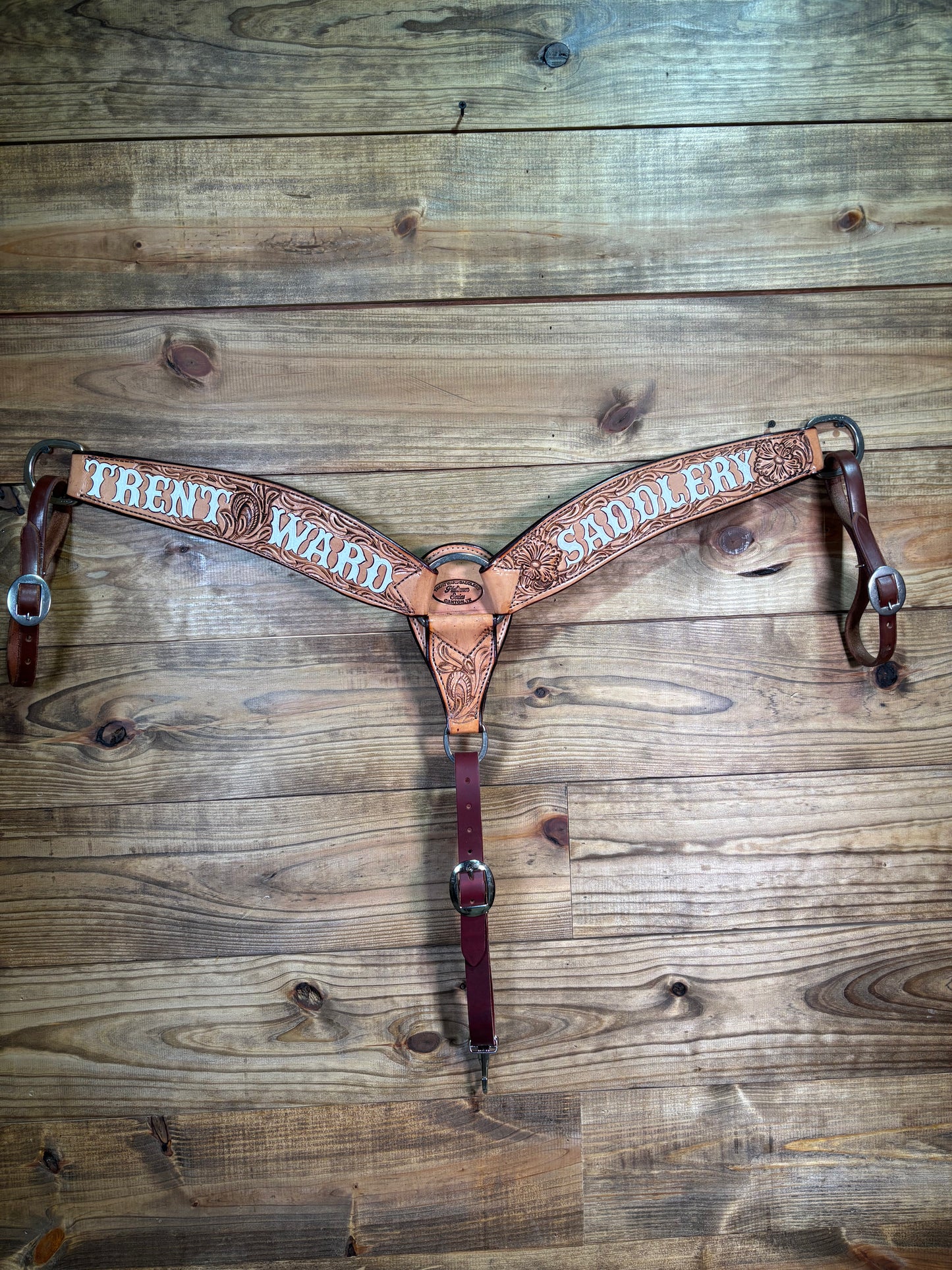 3 Piece 3" Tooled Breast Collars w/ TWS