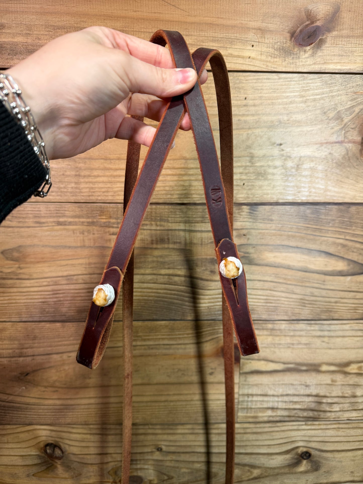 KW Leather 8ft Quick Connect Roping Rein