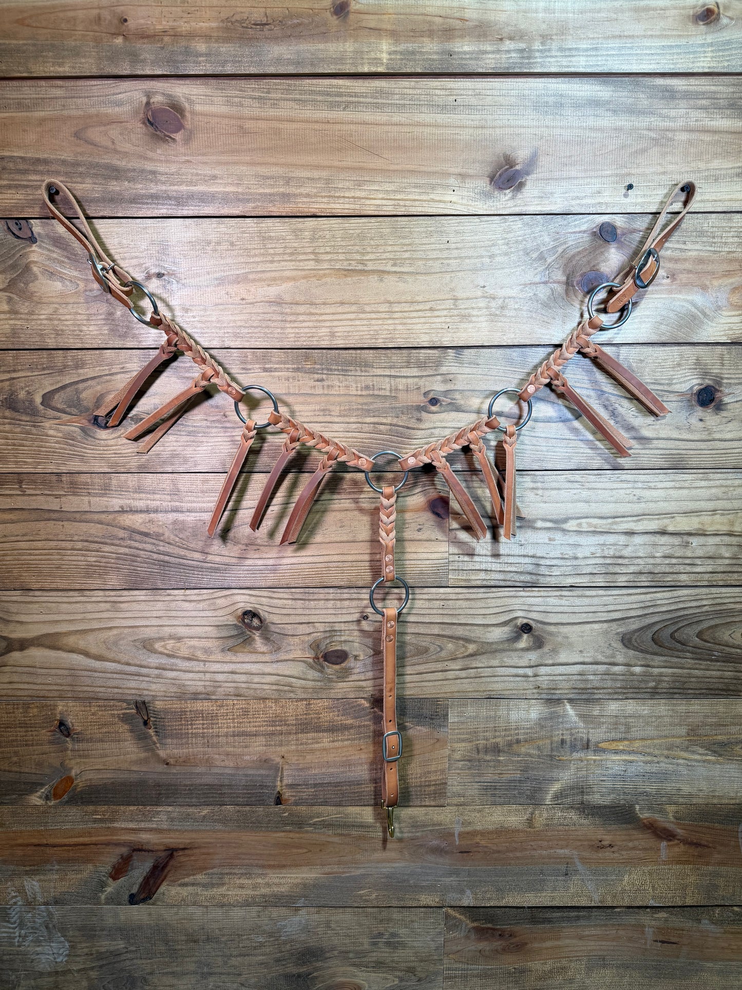 KW Leather Blood Knot Breast Collar