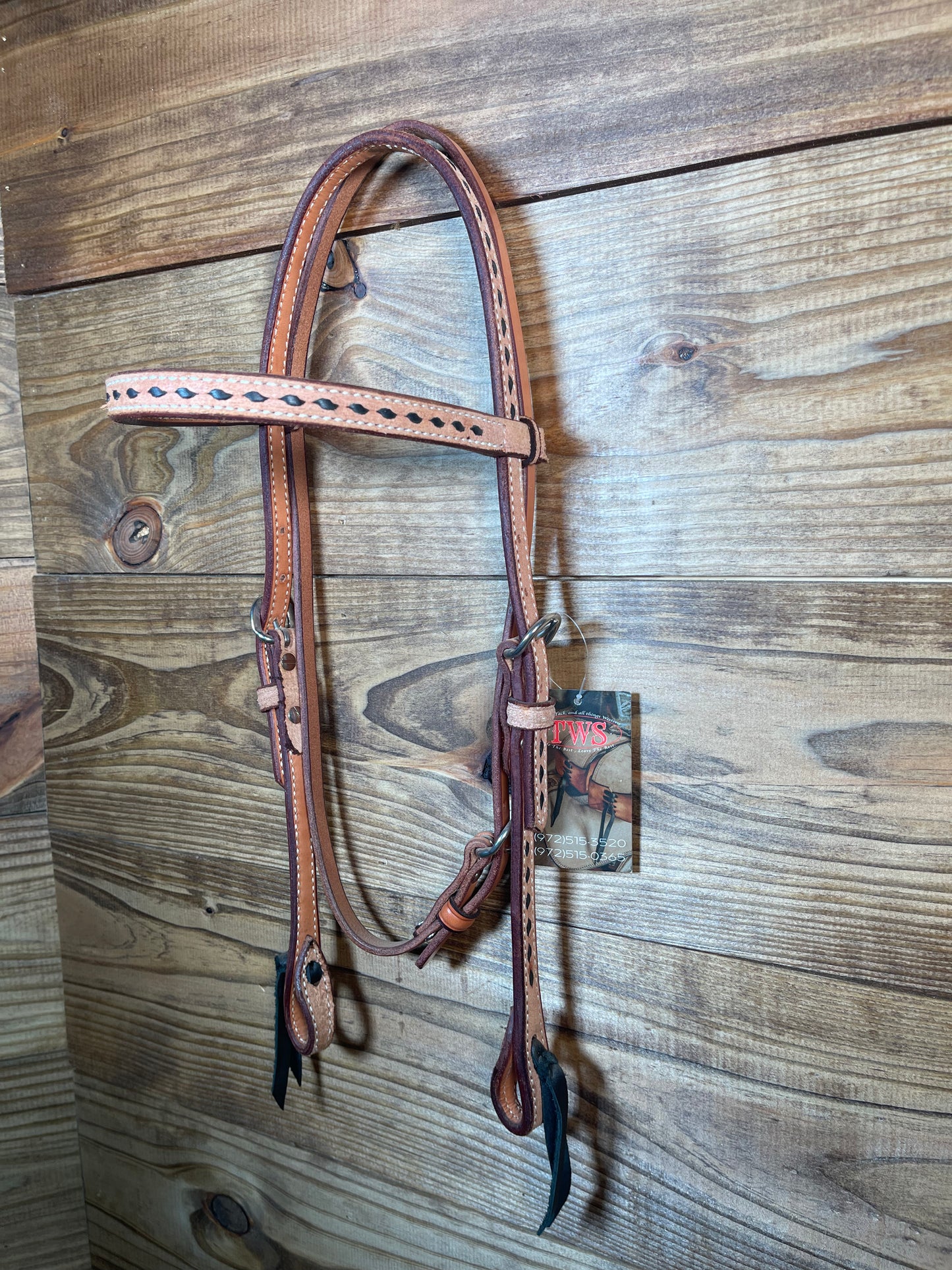 Roughout Buckstitch Browband Black