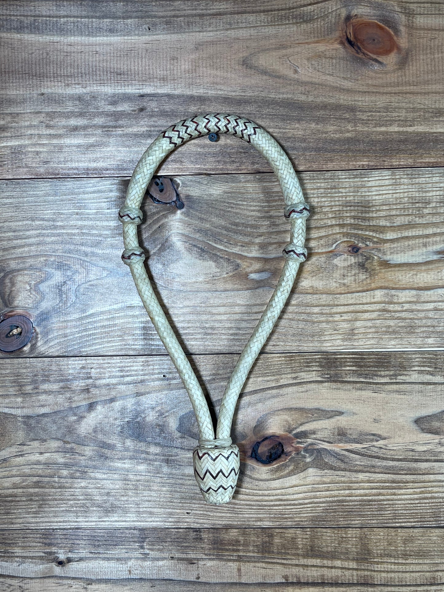 Rawhide Bosal Cream & Maroon