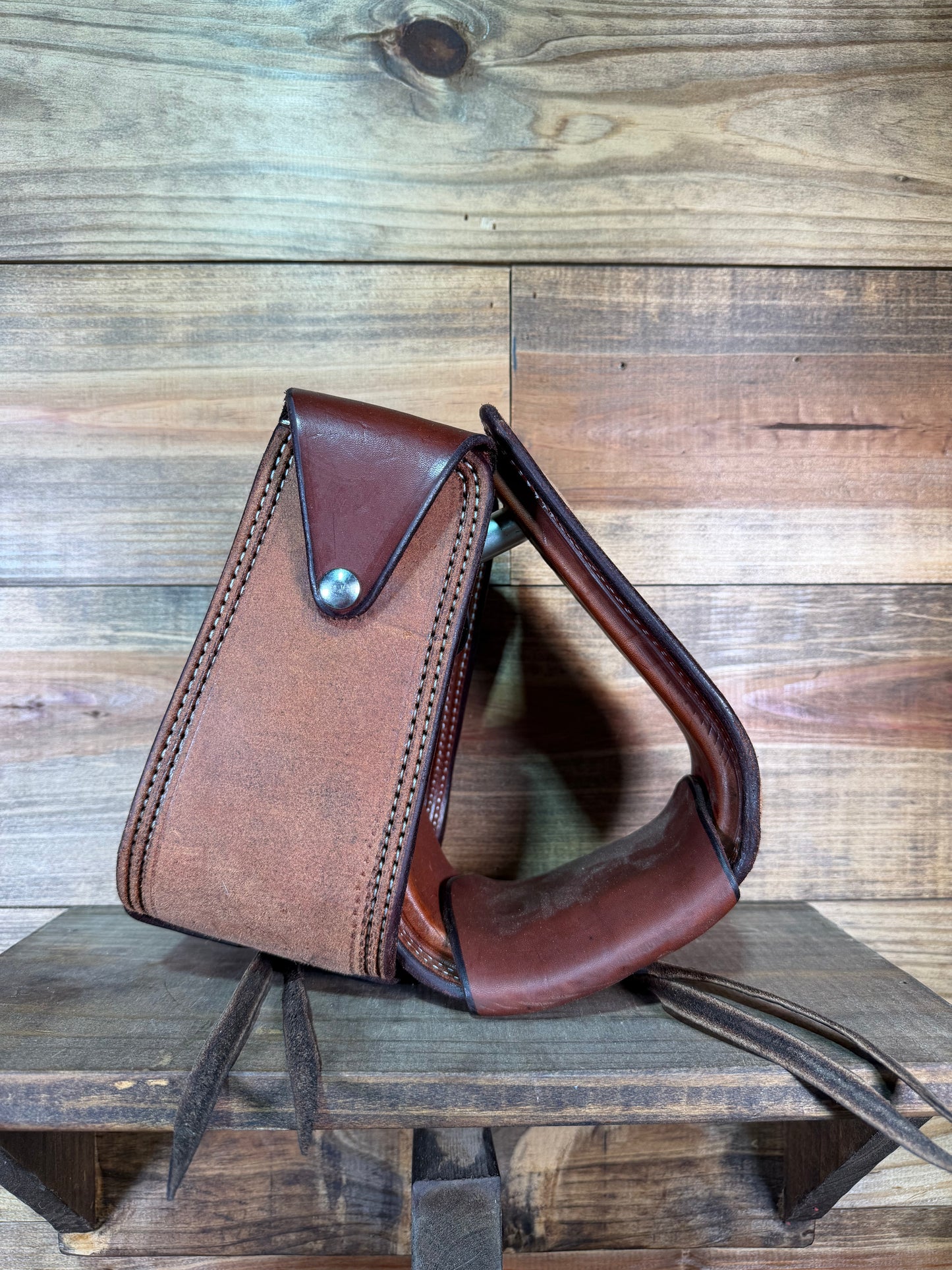 #8 Stirrup Dark Oiled Roughout