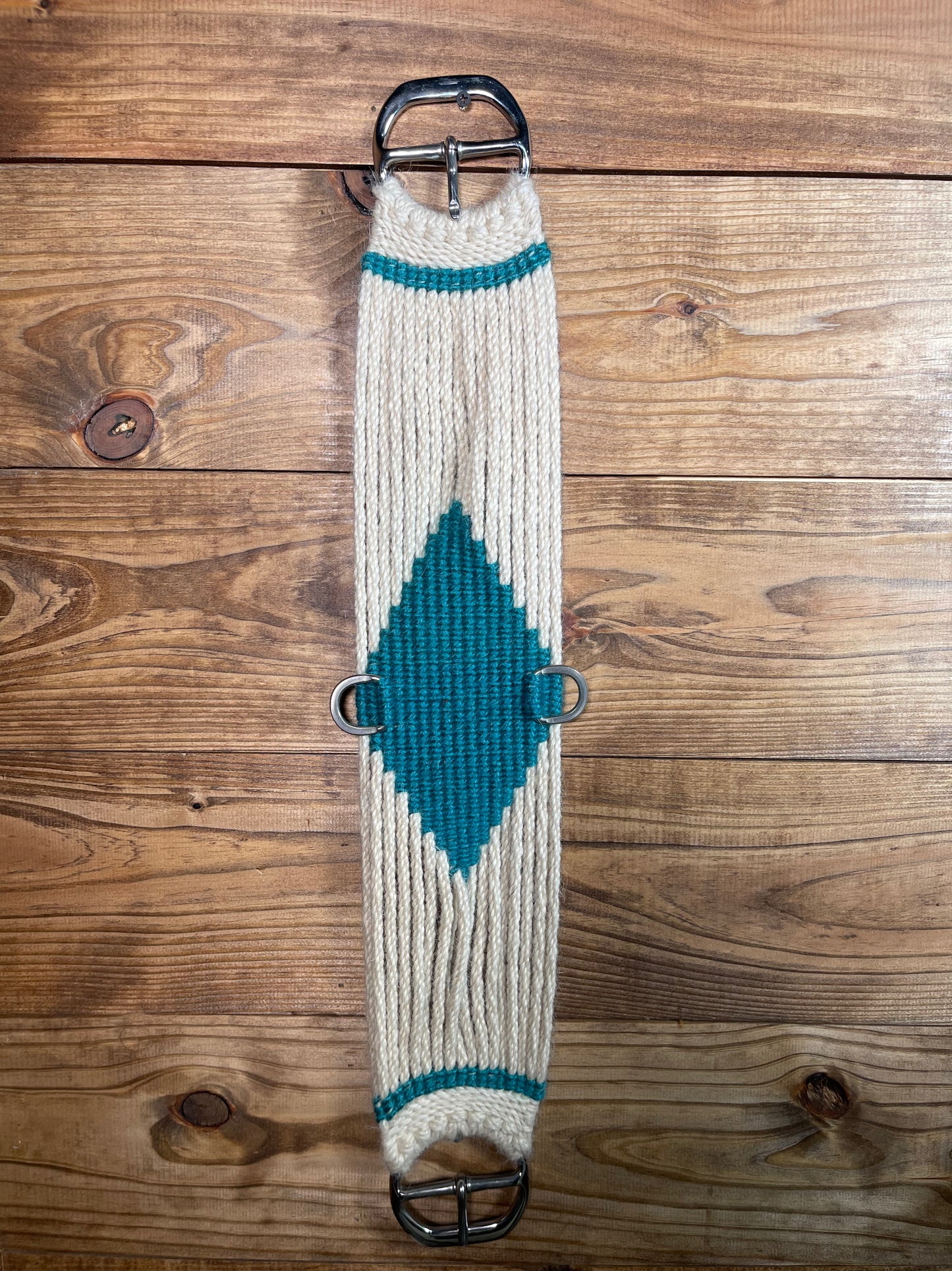 30" Hand Tied Mohair Cinch Blue Diamond