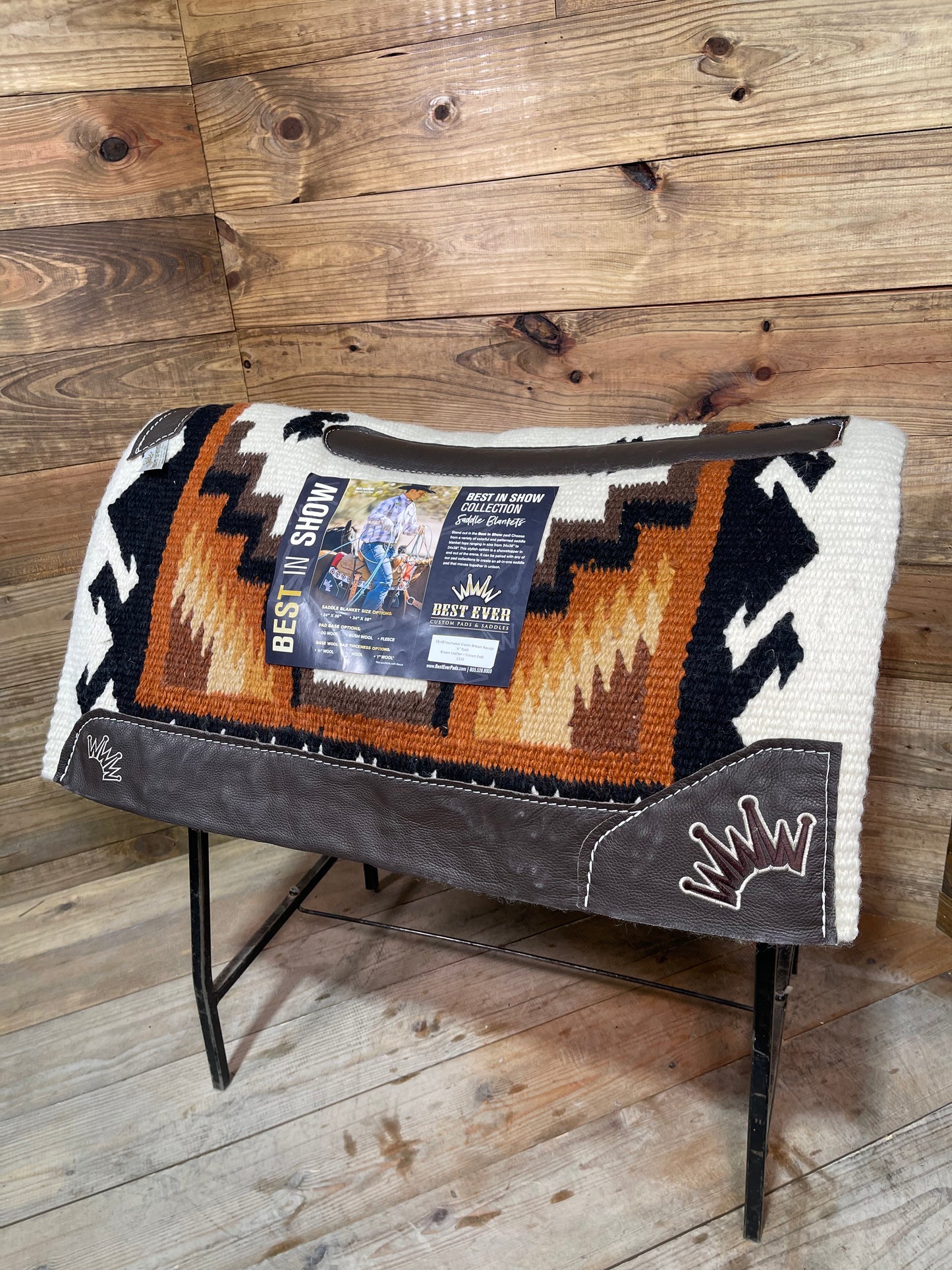 18 Best Ever 34x38 & 3/4" Haymaker Cream Brown Navajo