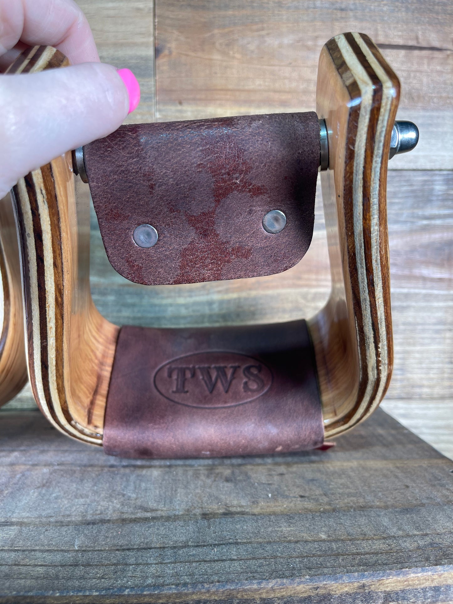3" Maple Stained Stirrups