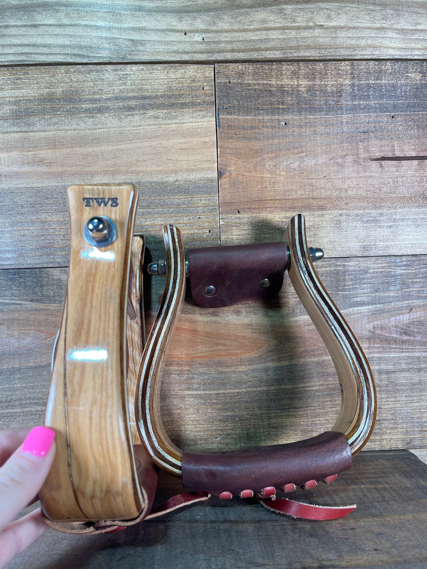 2" Maple Stained Stirrups