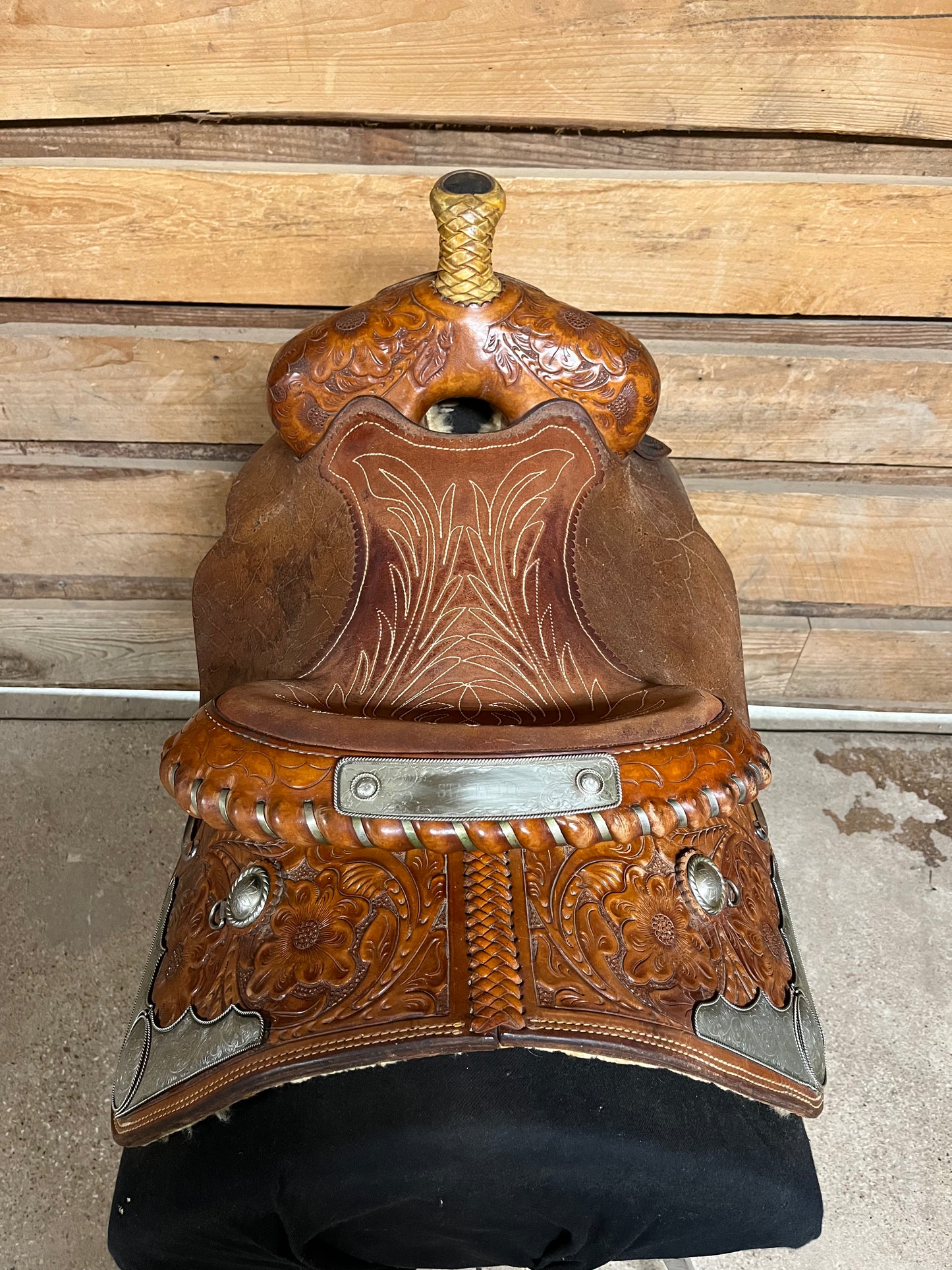 R.E. Donato Custom Western Saddle (San Angelo, TX) ISUSED794