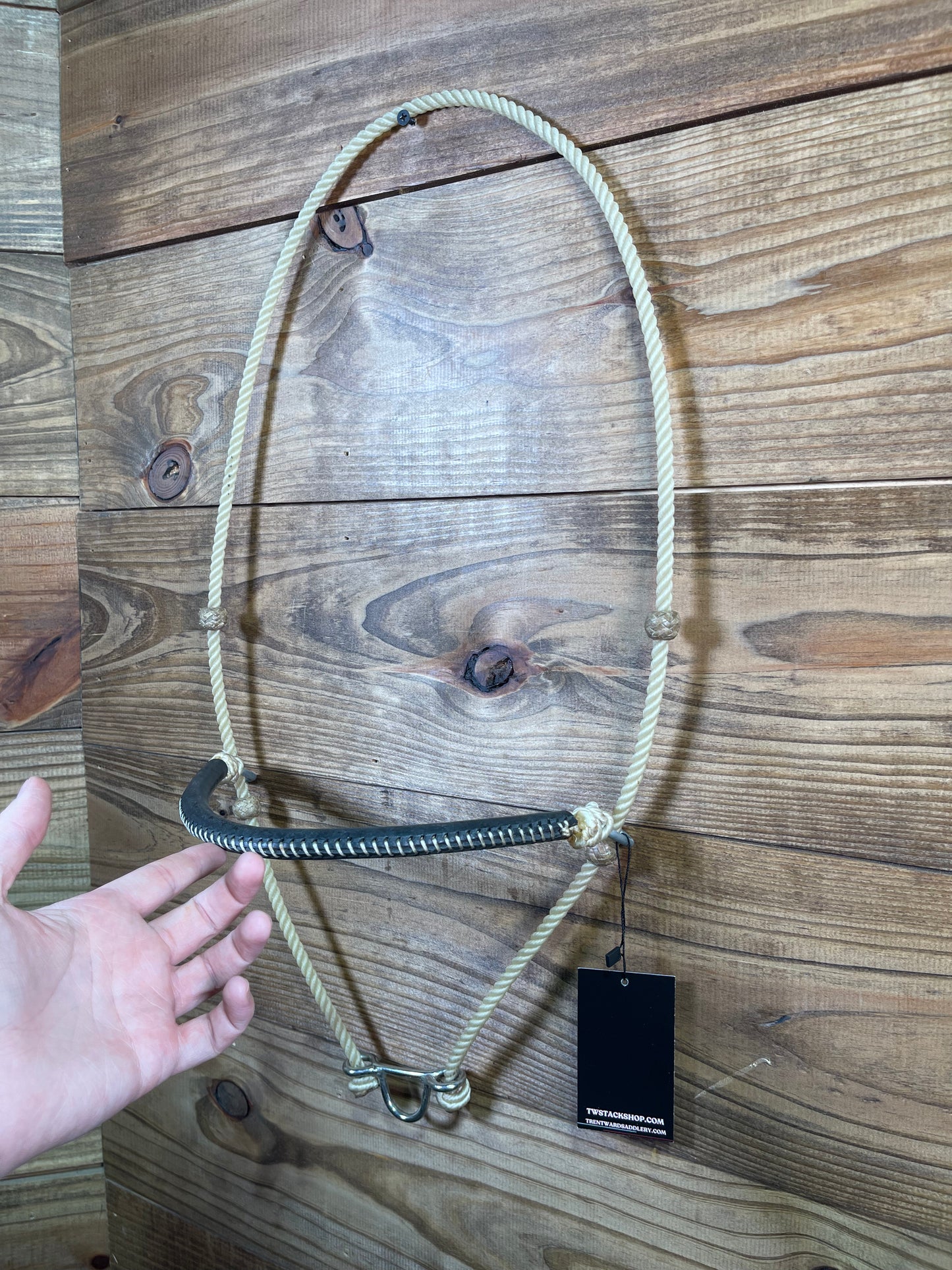 Black Leather Nose Rope Headsetter