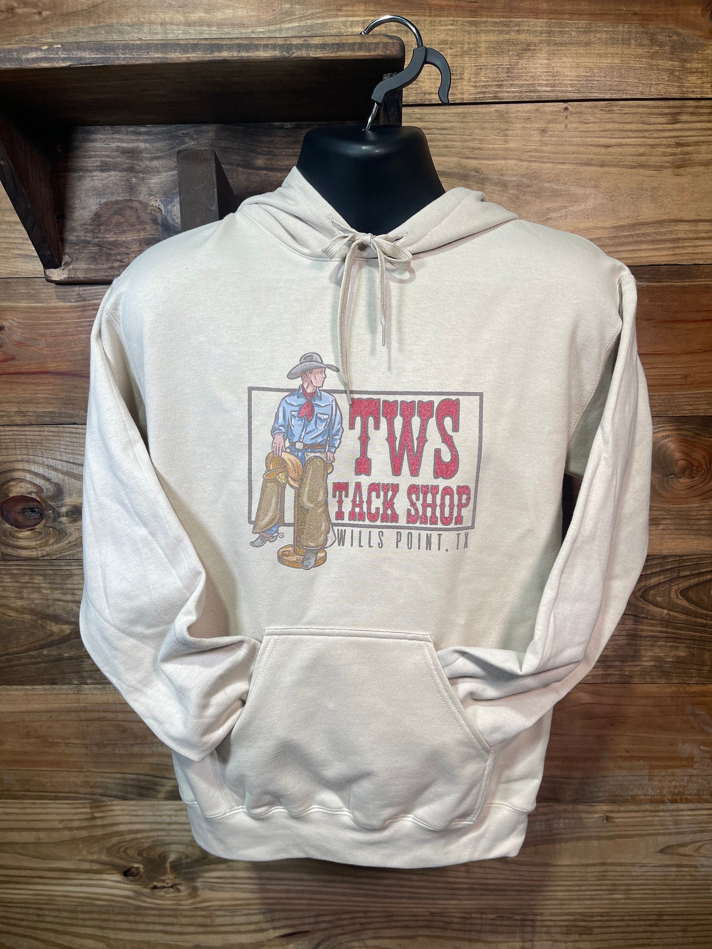 TWS Tack Shop Cowboy Hoodie Tan