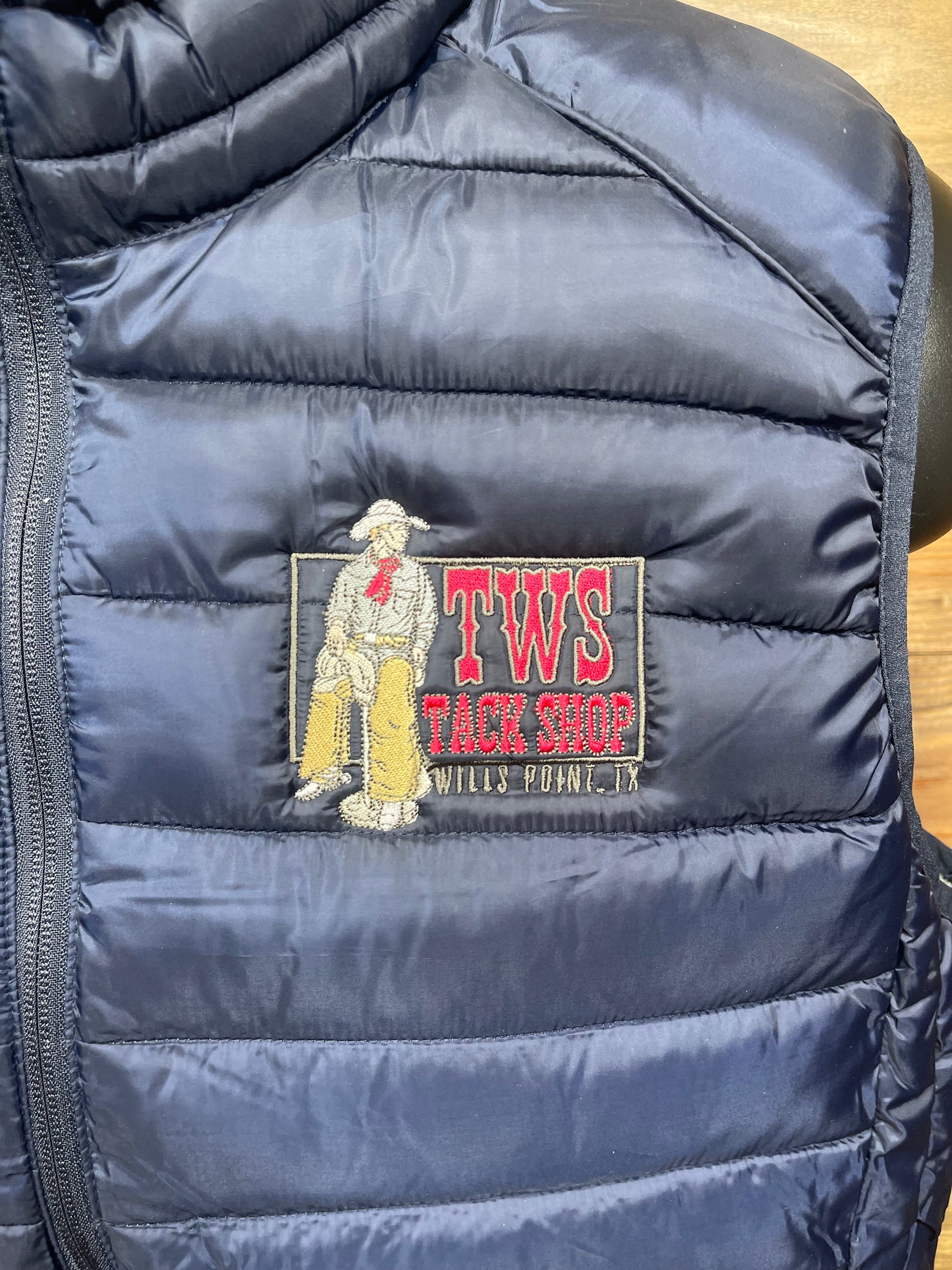 TWS Tack Shop Cowboy Puffer Vest Navy