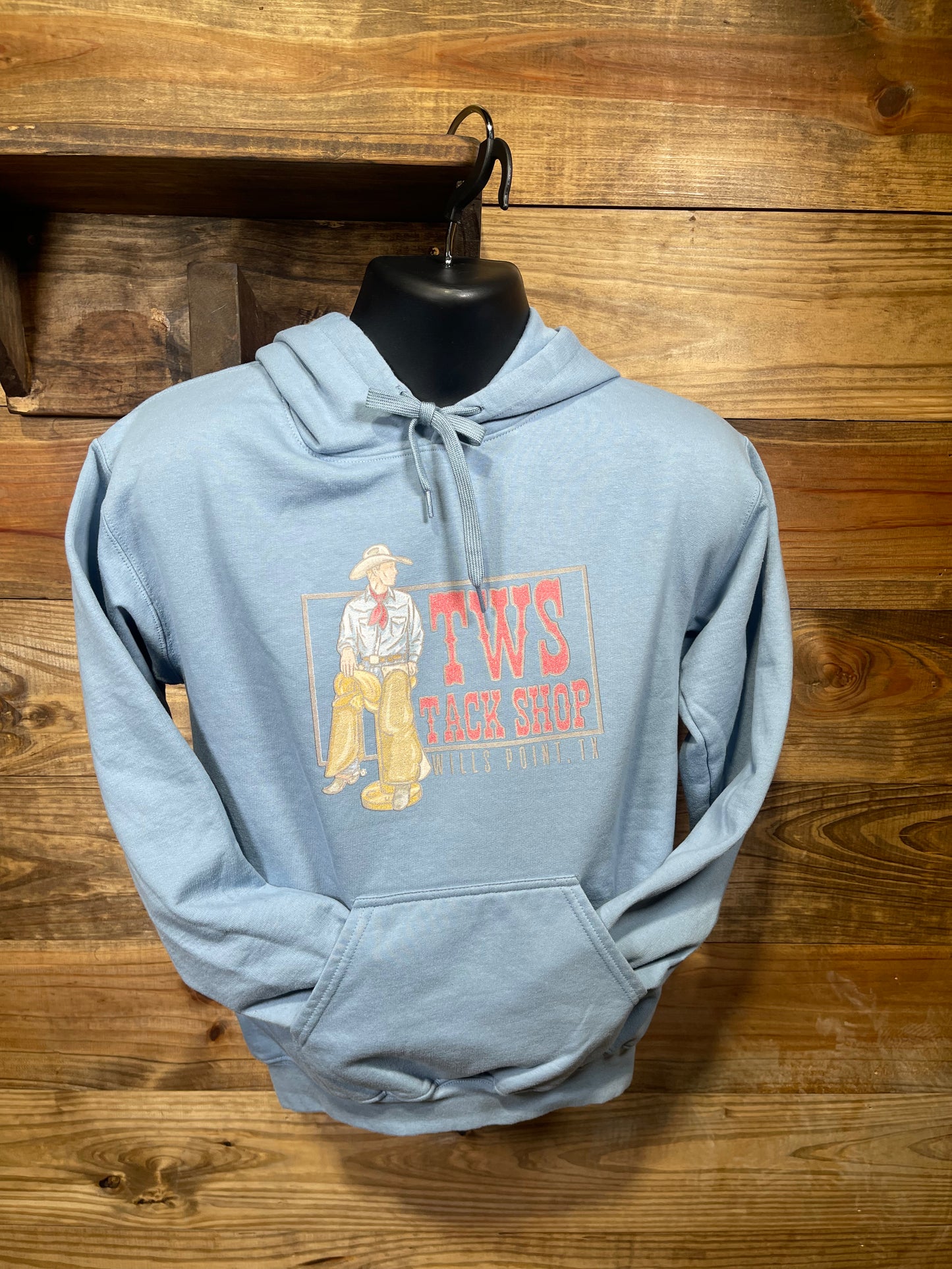 TWS Tack Shop Cowboy Hoodie Stone Blue