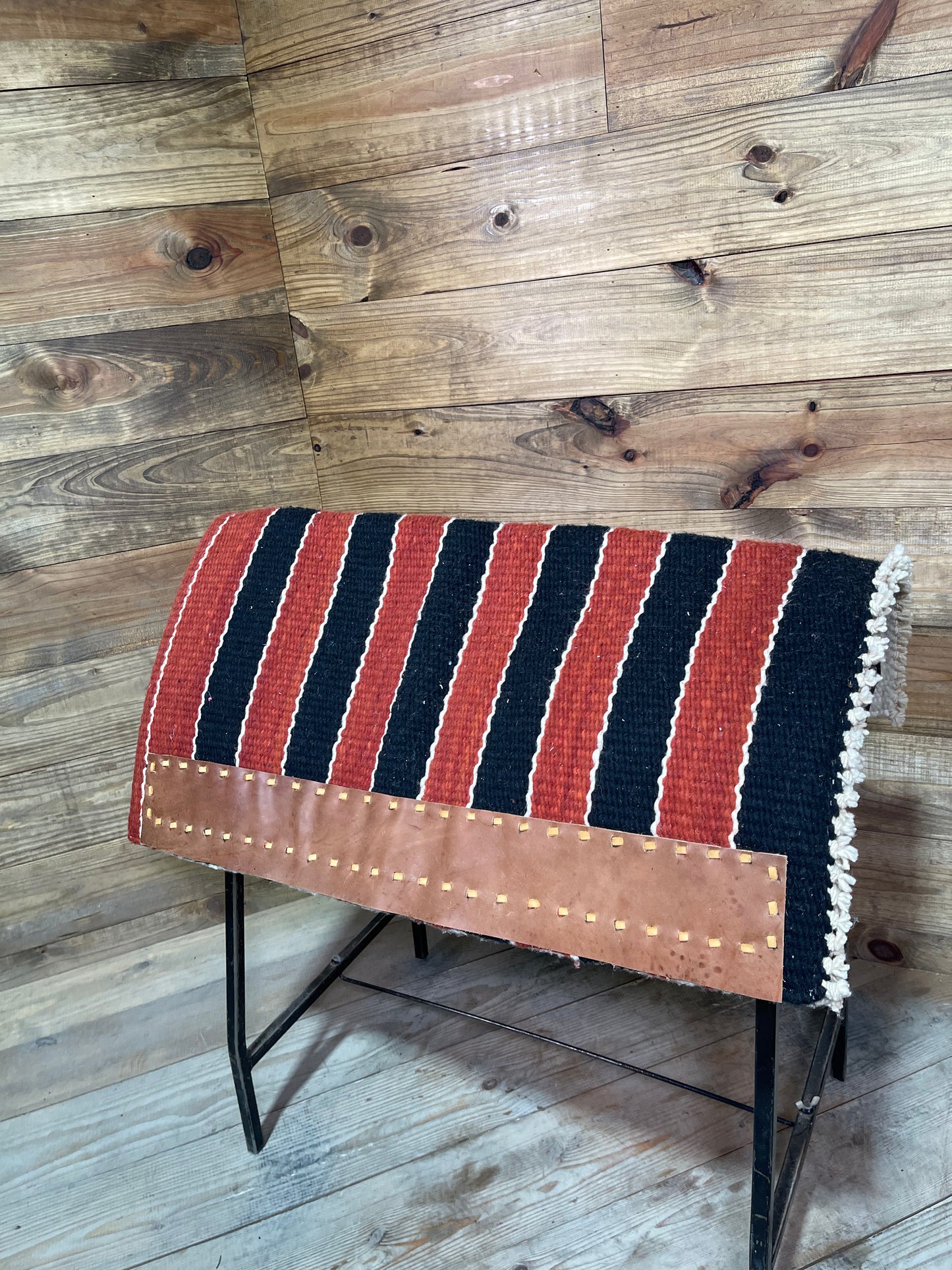 Casa Zea Rust & Black Stripped Navajo