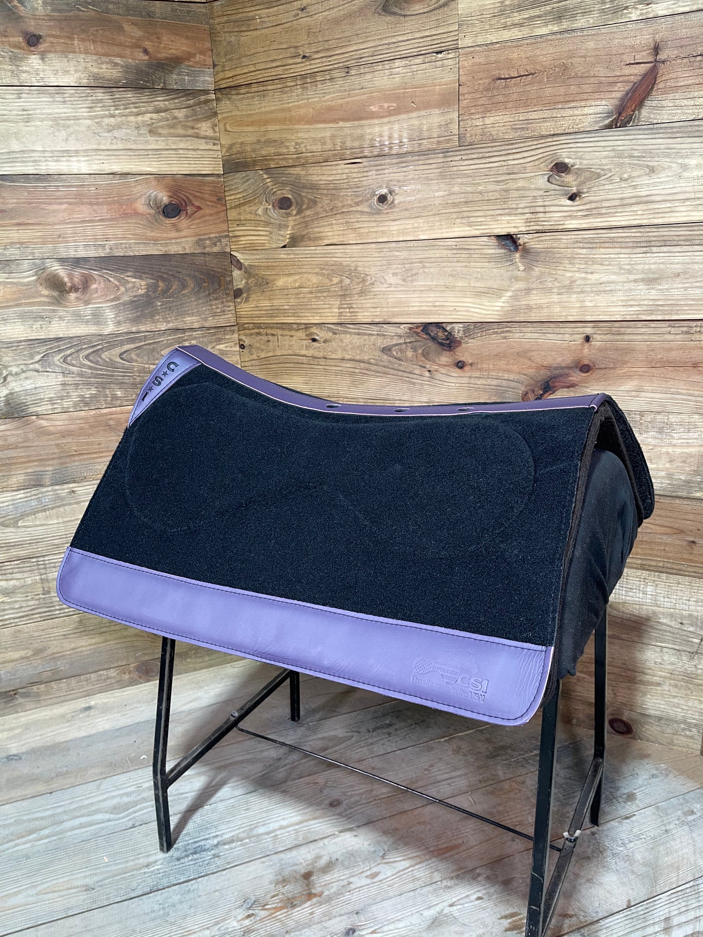 43 CSI Black Standard Western Cut Medium Saddle Pad