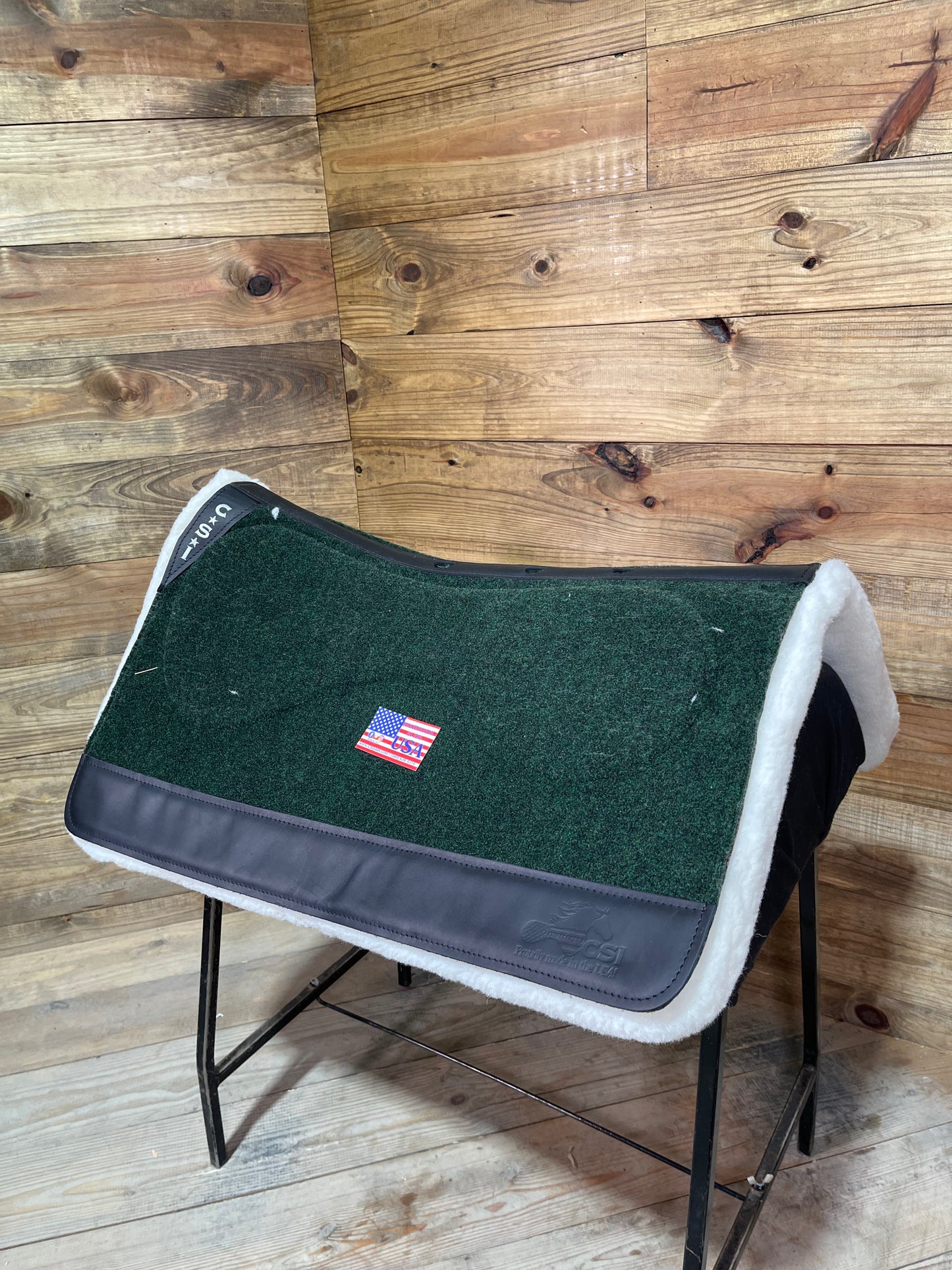 51 CSI Green Standard Western Cut Medium Saddle Pad