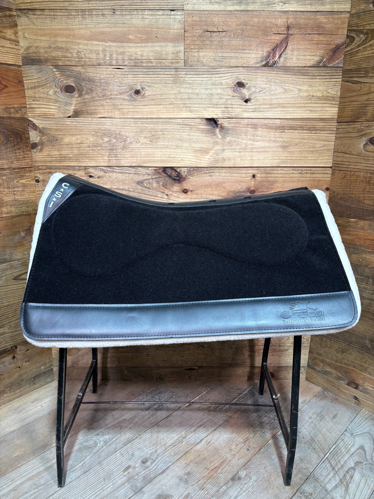 CSI Black Standard Western Cut Saddle Pad