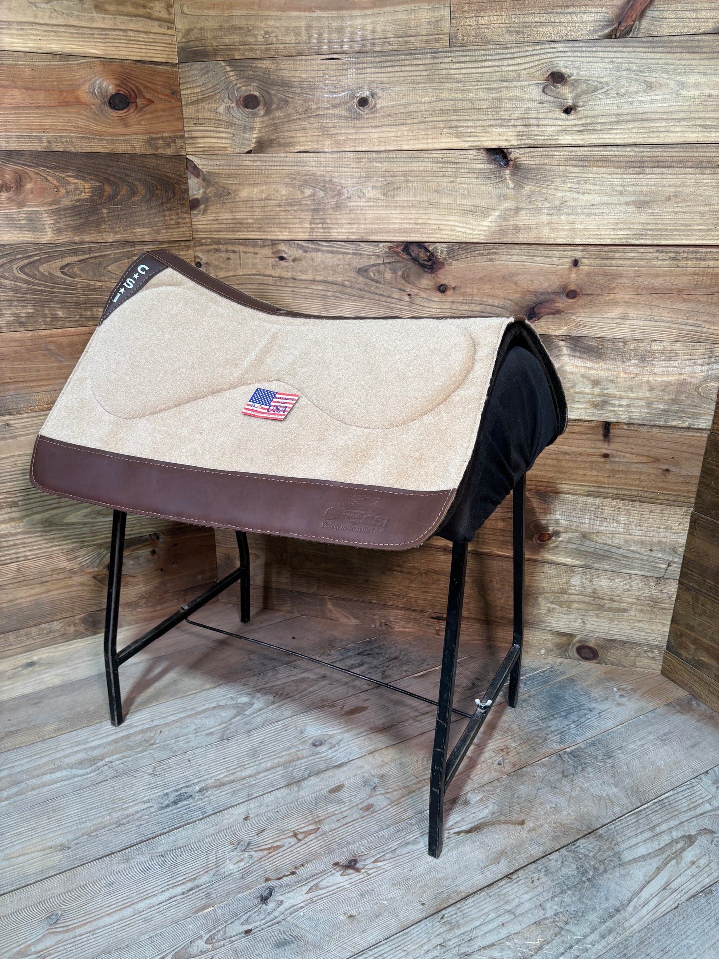 14 CSI Tan Standard Western Cut Barrel Saddle Pad