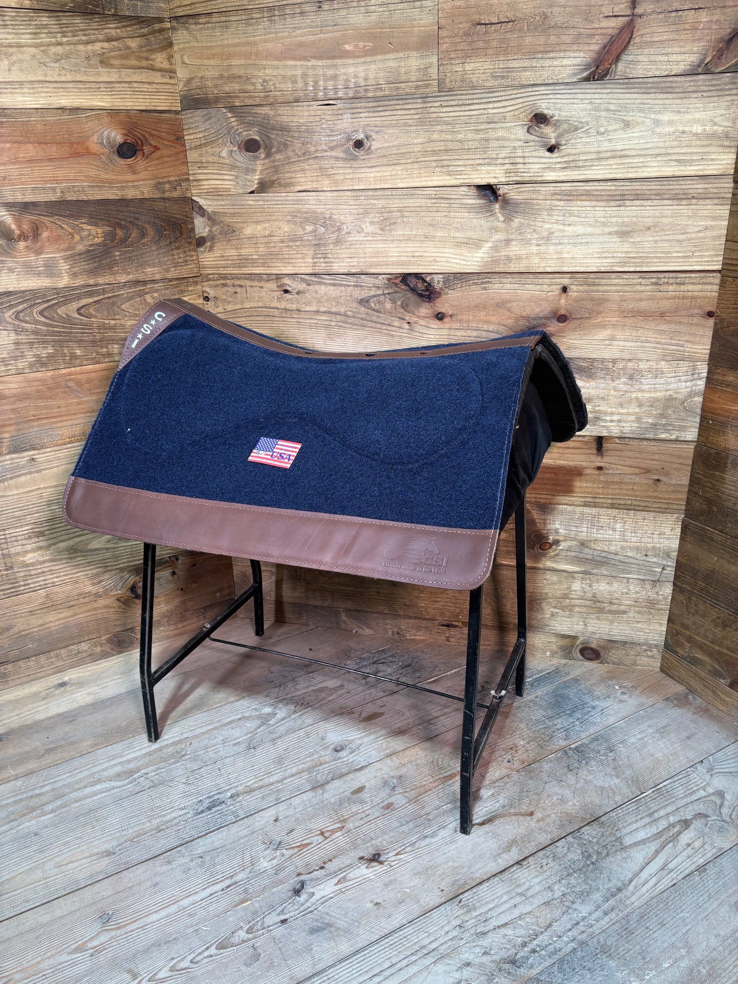 CSI Navy Standard Western Cut Saddle Pad