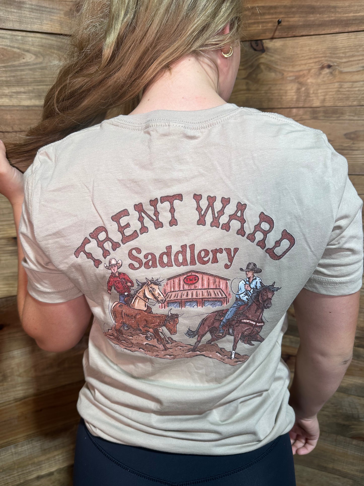 Trent Ward Saddlery Team Roping Front & Back T-Shirt