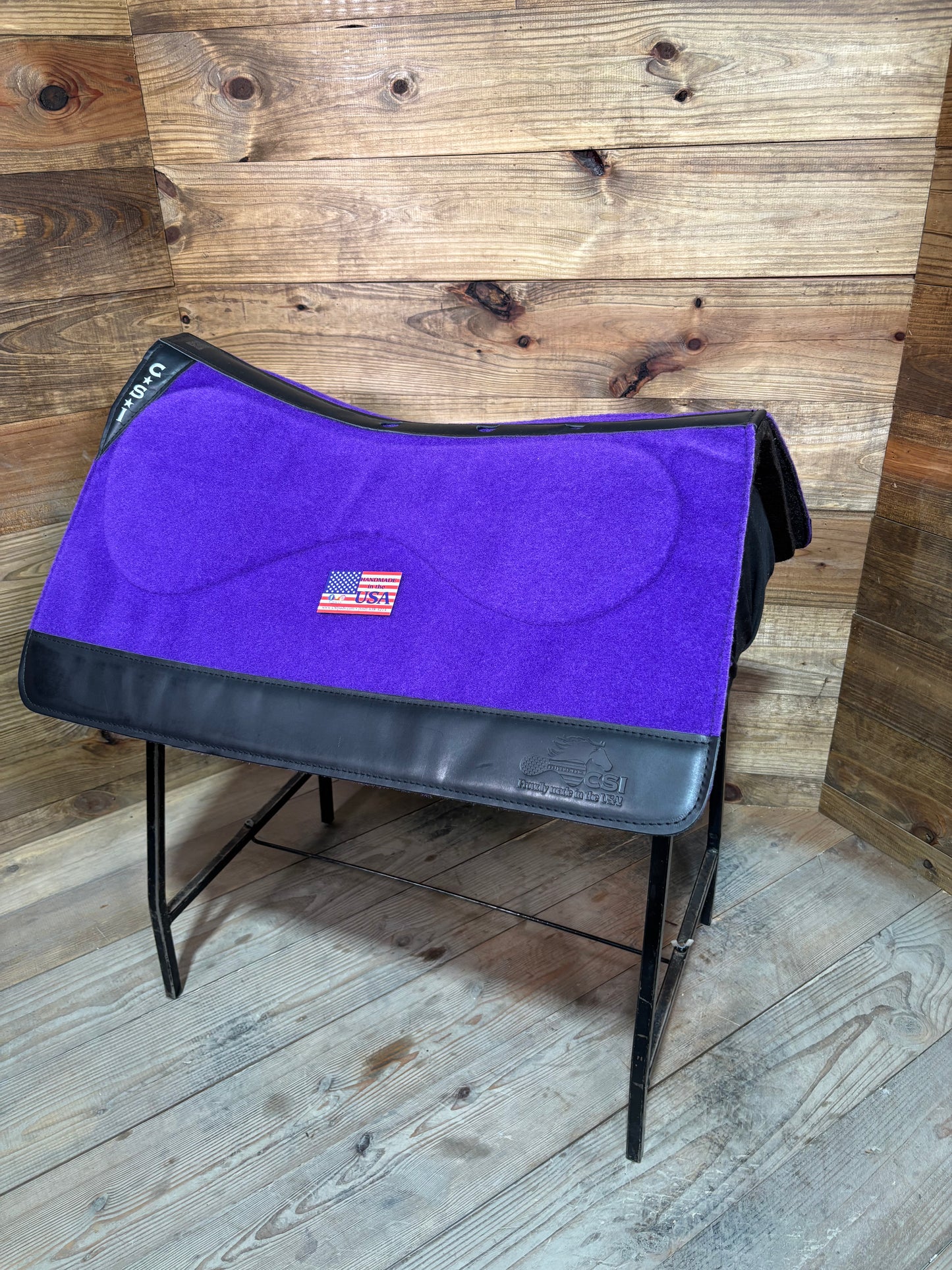 30 CSI Purple Standard Western Cut Medium Saddle Pad