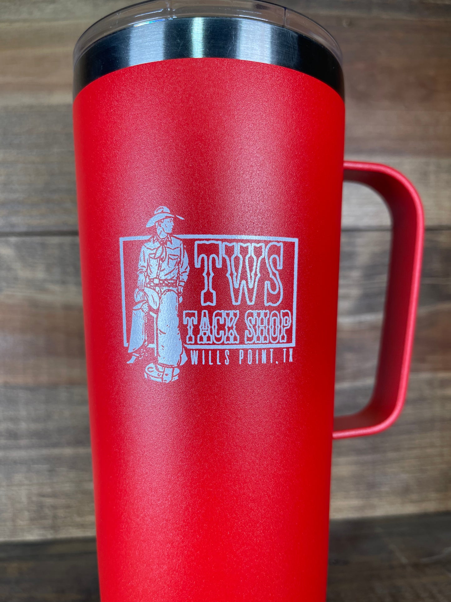 TWS Tack Shop Red Tumbler w/ Handle