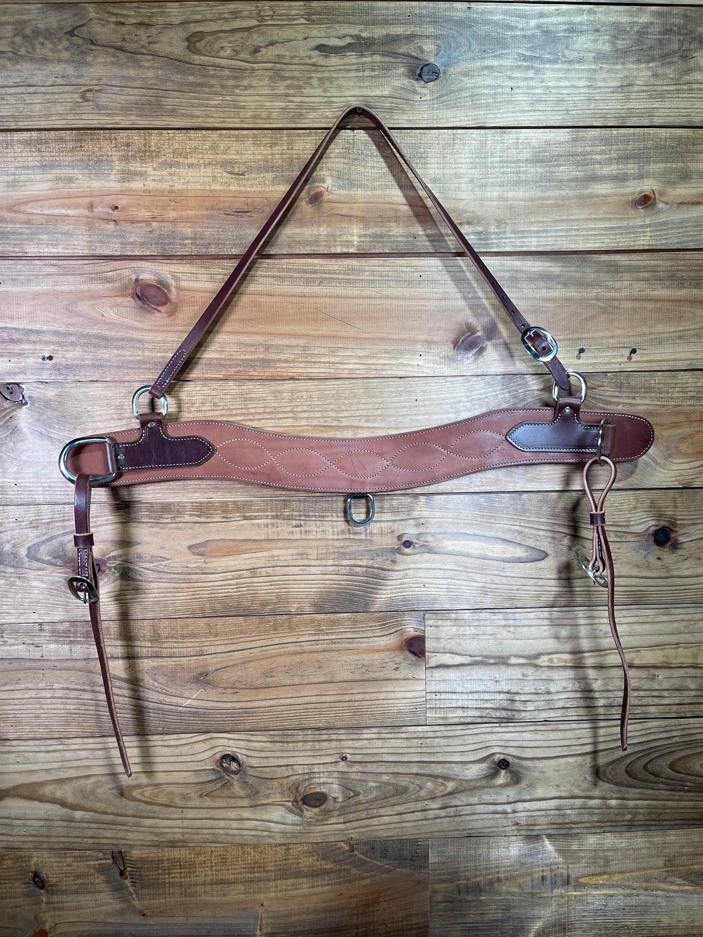 TC30 AM Chocolate Stitched Roughout Tripping Collar w/ Wither