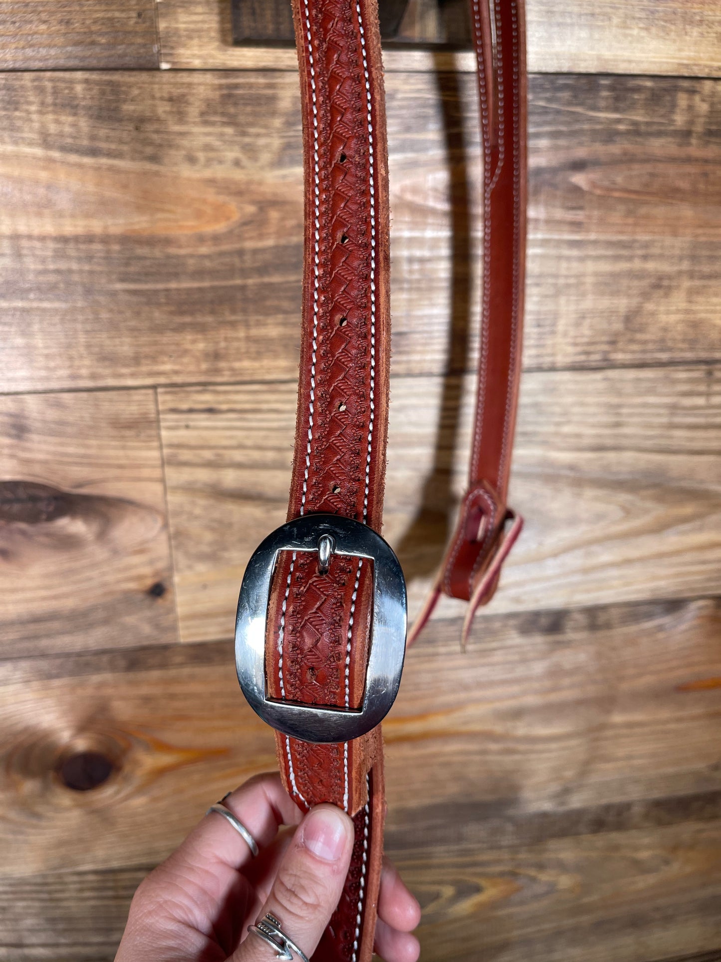 Medium Oil Little 1/2 Flower & Twisted Wire Split-Ear Headstall