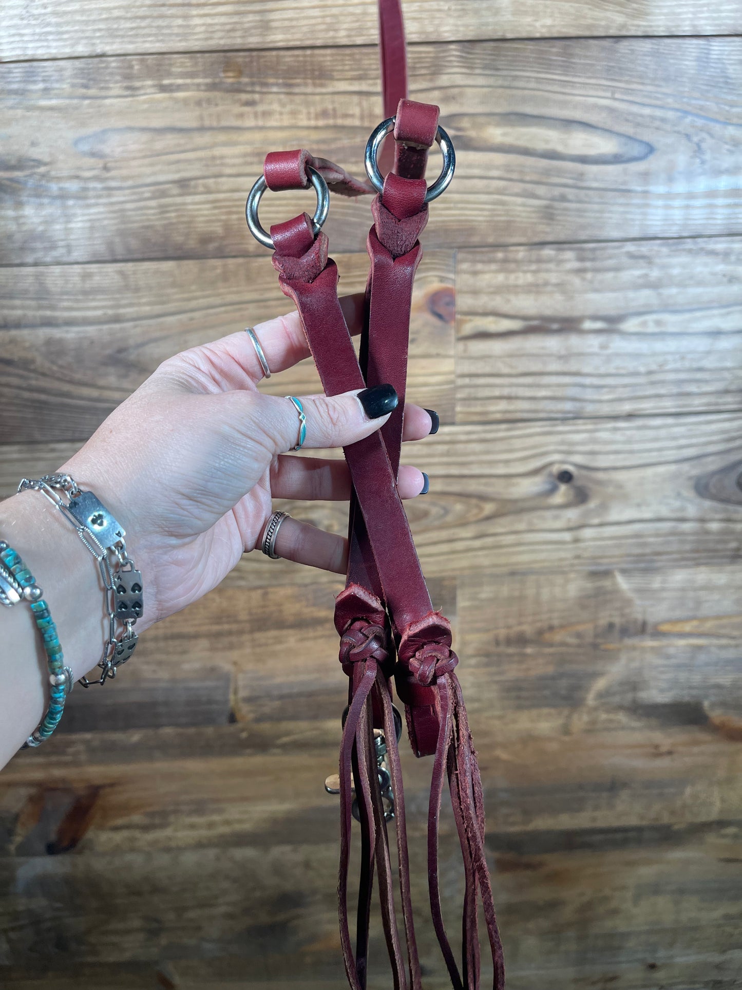 5/8" Latigo Roping Reins O-Rings