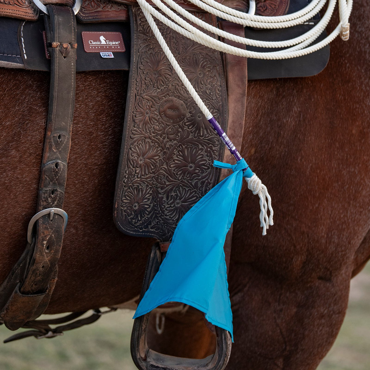Rattler Solid Breakaway Flag Turquoise