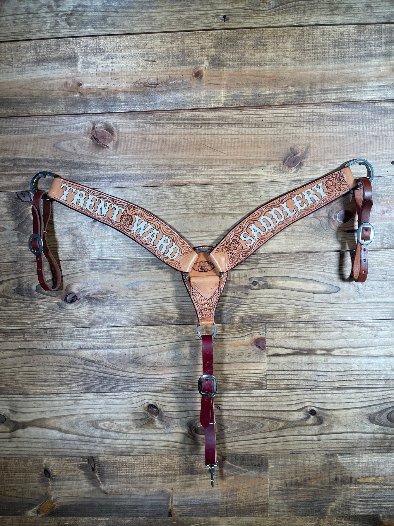 BC25 3" TWS Tooled Breast Collar Tooling #4 Antique