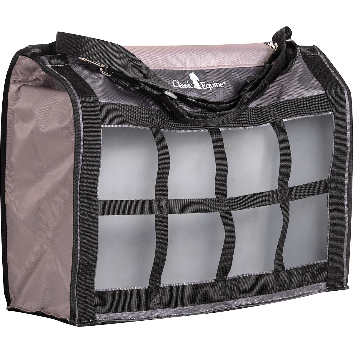 Classic Equine Top Load Hay Bag Gray Tan