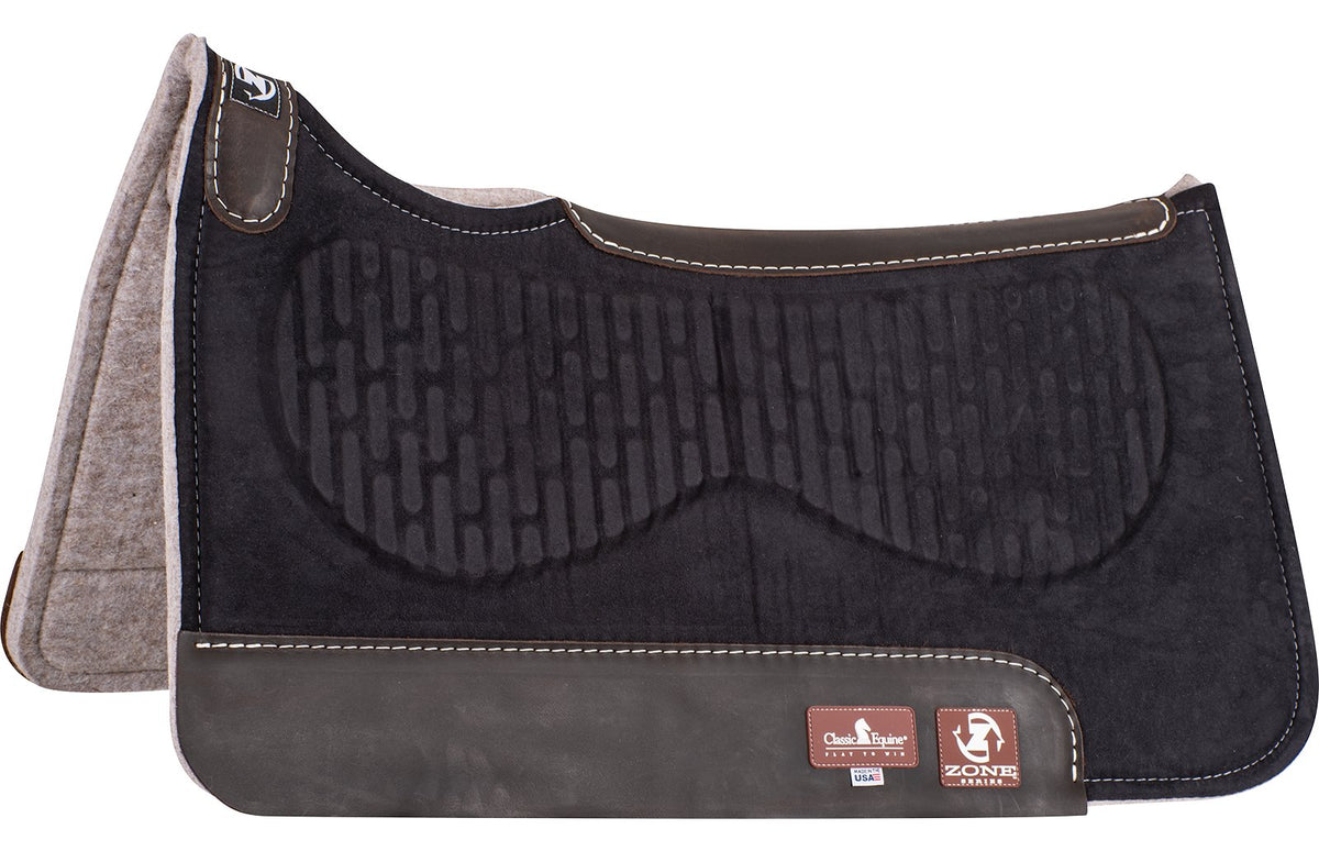 Classic Equine Zone Micro Suede Pad Black