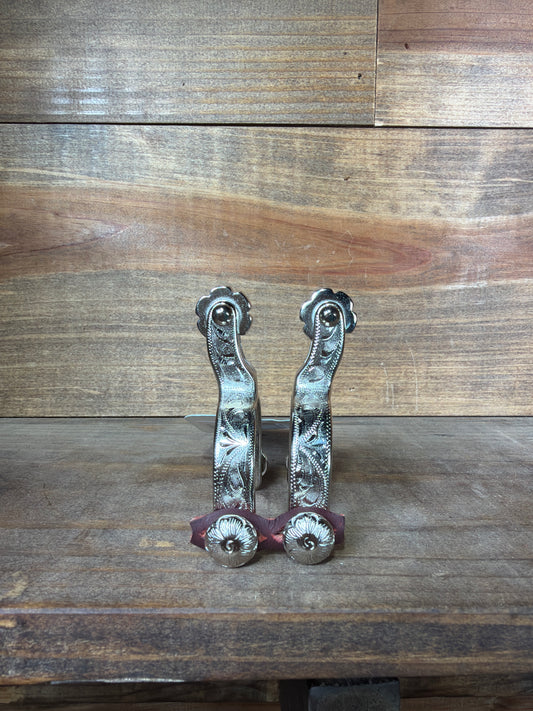Toddler Silver Engraved Spurs