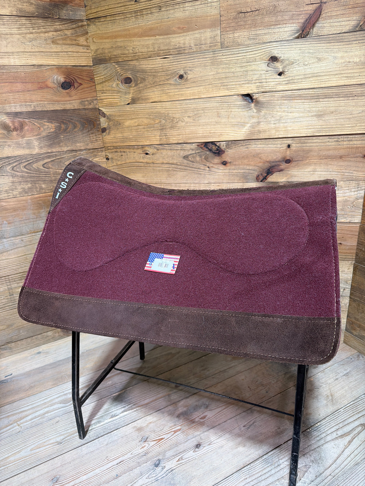 88 CSI Burgundy Standard Western Cut Medium Saddle Pad
