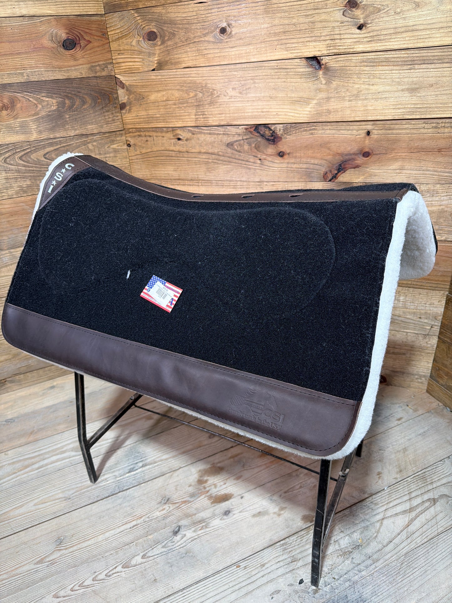 64 CSI Black Standard Western Cut Large Saddle Pad