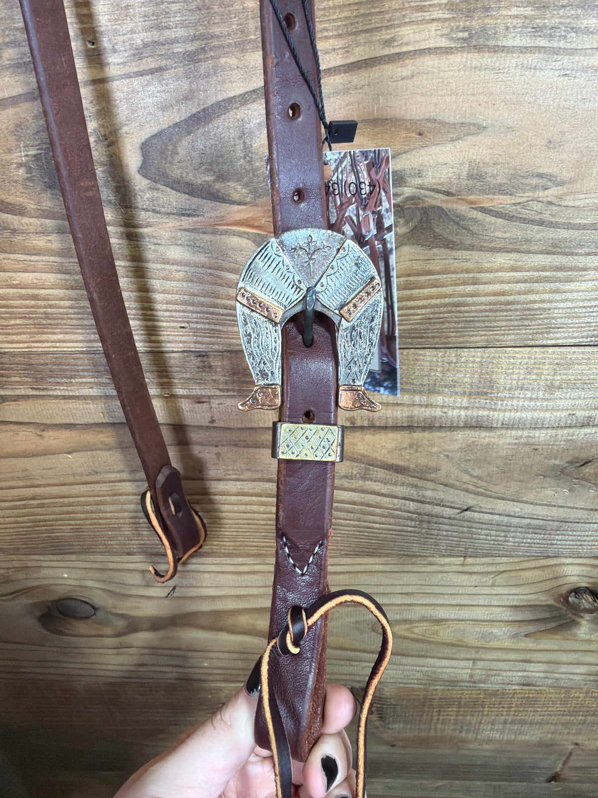 Oiled One Ear Headstall w/ Lady Legs Buckle