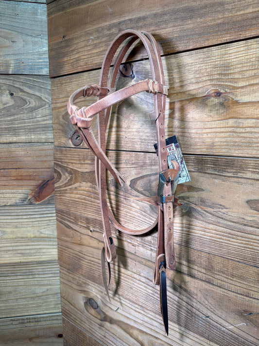 Joe Hipp Natural Browband Headstall w/ Mounted Buckle